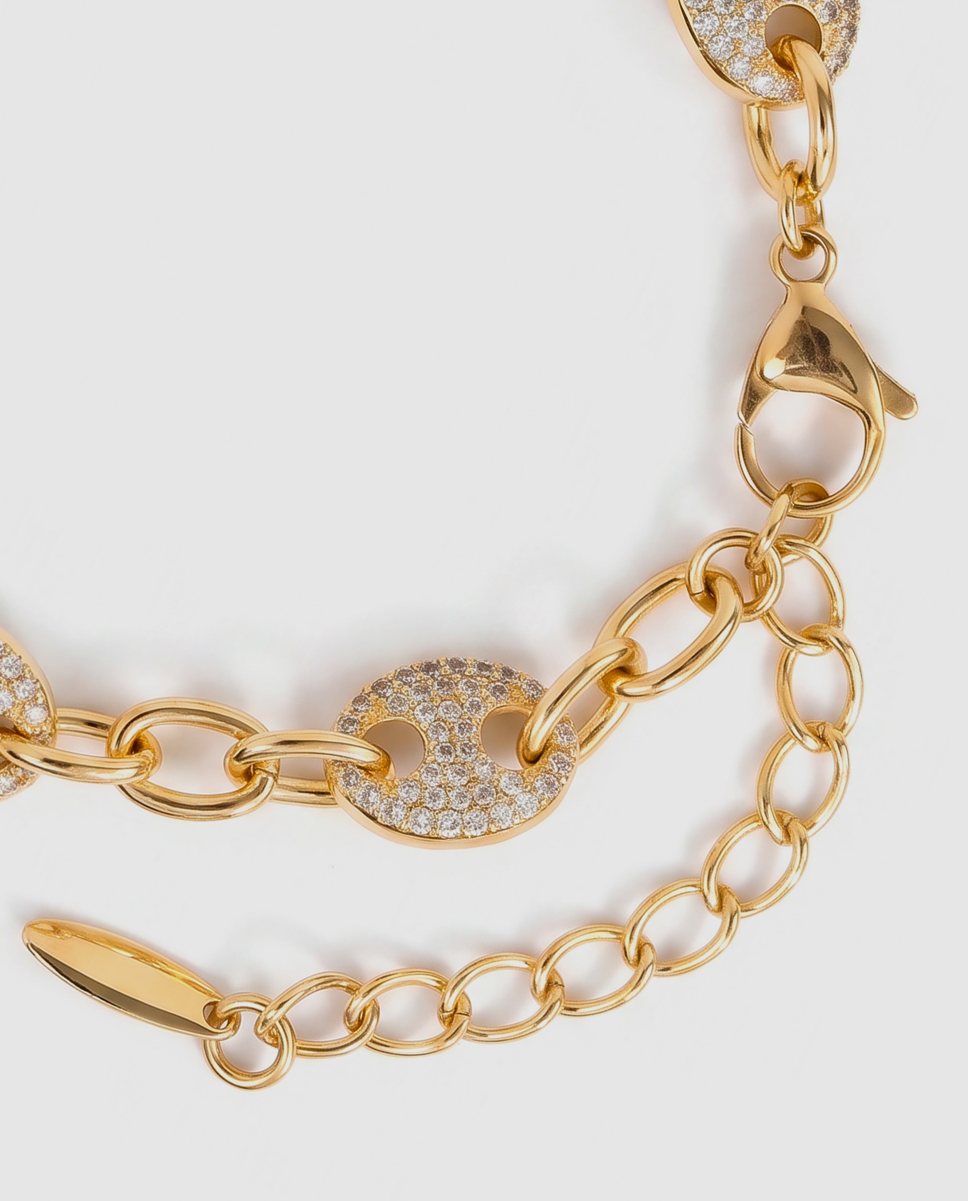 Pulsera de cadena special edition acabada en oro amarillo de 18k con circonita brillante - Luxenter - Dorado Dorado-7