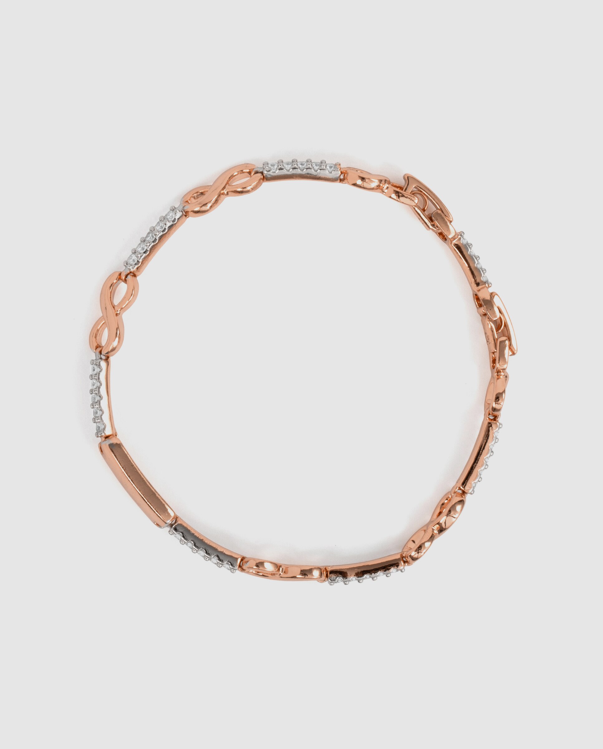 Pulsera de cadena special edition acabada en oro de 18k con circonita brillante - Luxenter - Rosa Rosa-3