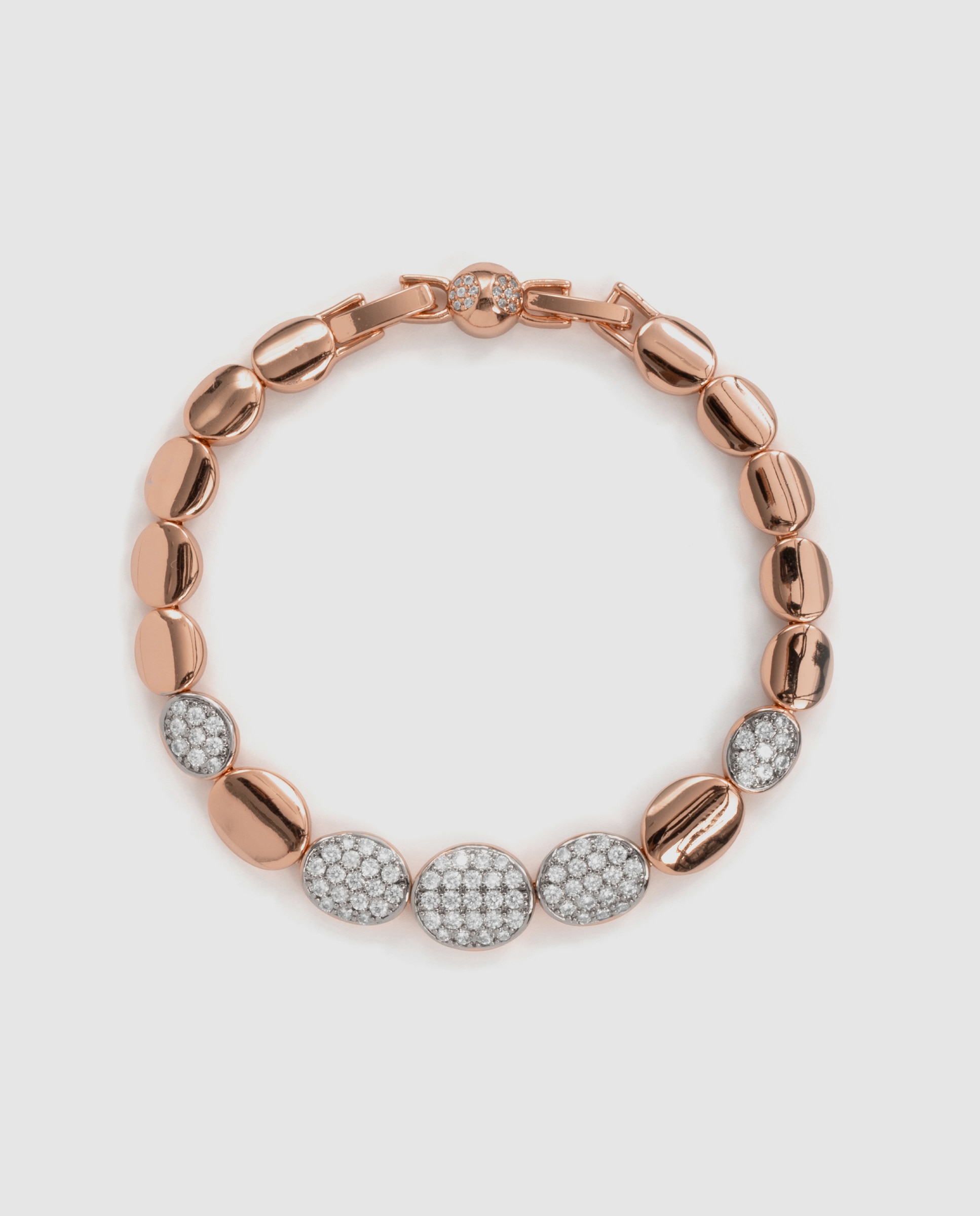 Pulsera de cadena special edition acabada en oro de 18k con circonita brillante - Luxenter - Rosa Rosa-3
