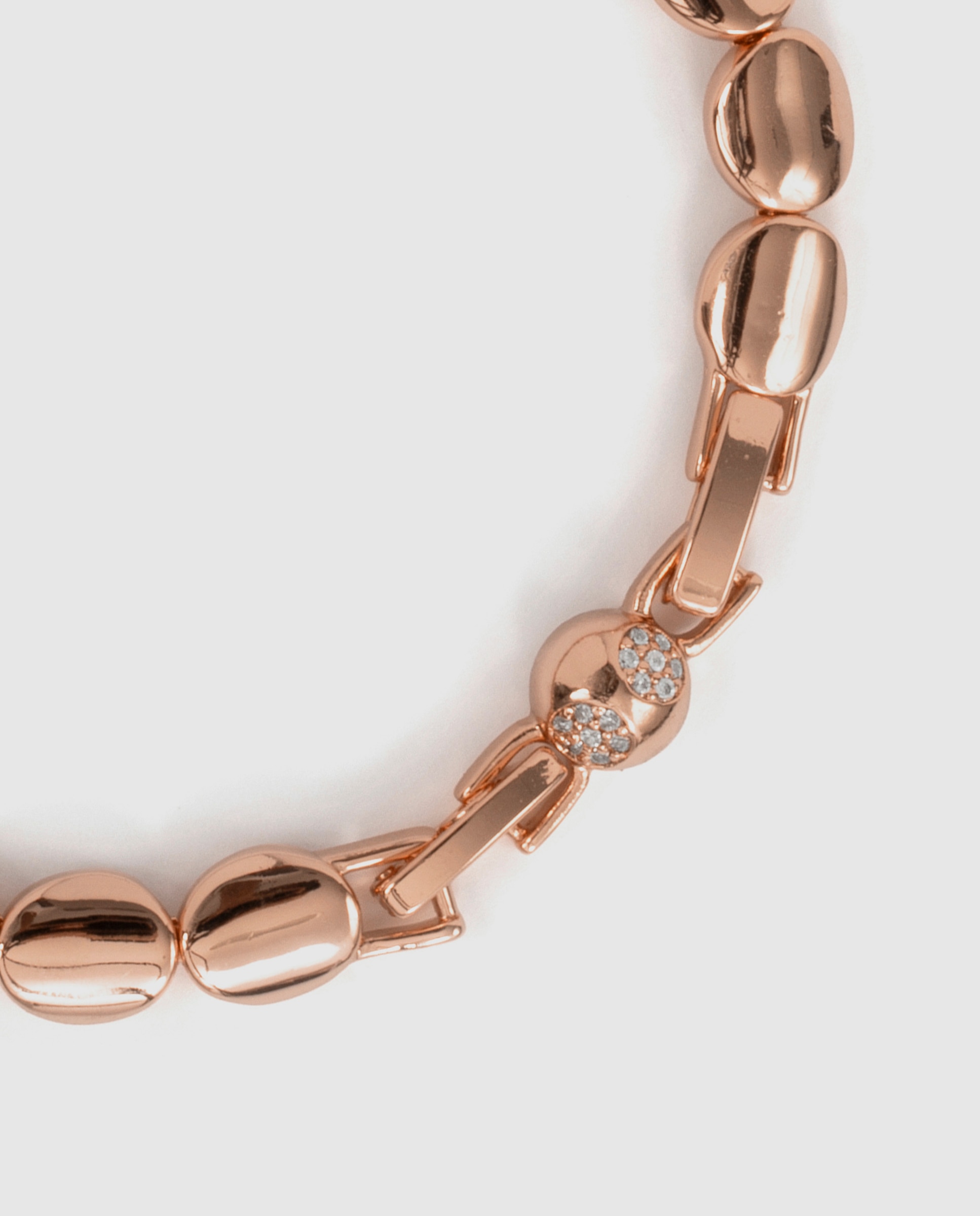 Pulsera de cadena special edition acabada en oro de 18k con circonita brillante - Luxenter - Rosa Rosa-7