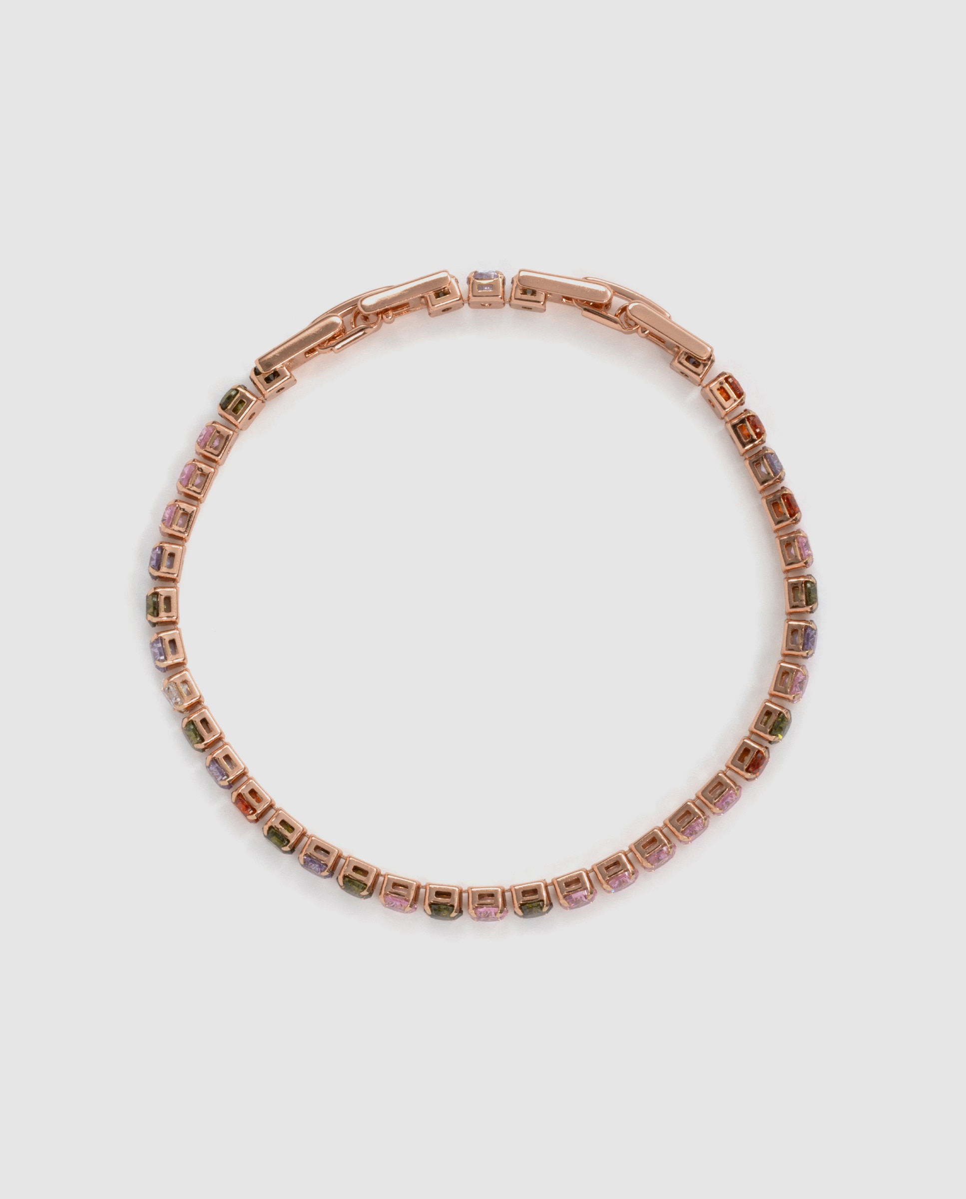 Pulsera de cadena special edition acabada en oro rosa de 18k con circonita - Luxenter - Multicolor Multicolor-3