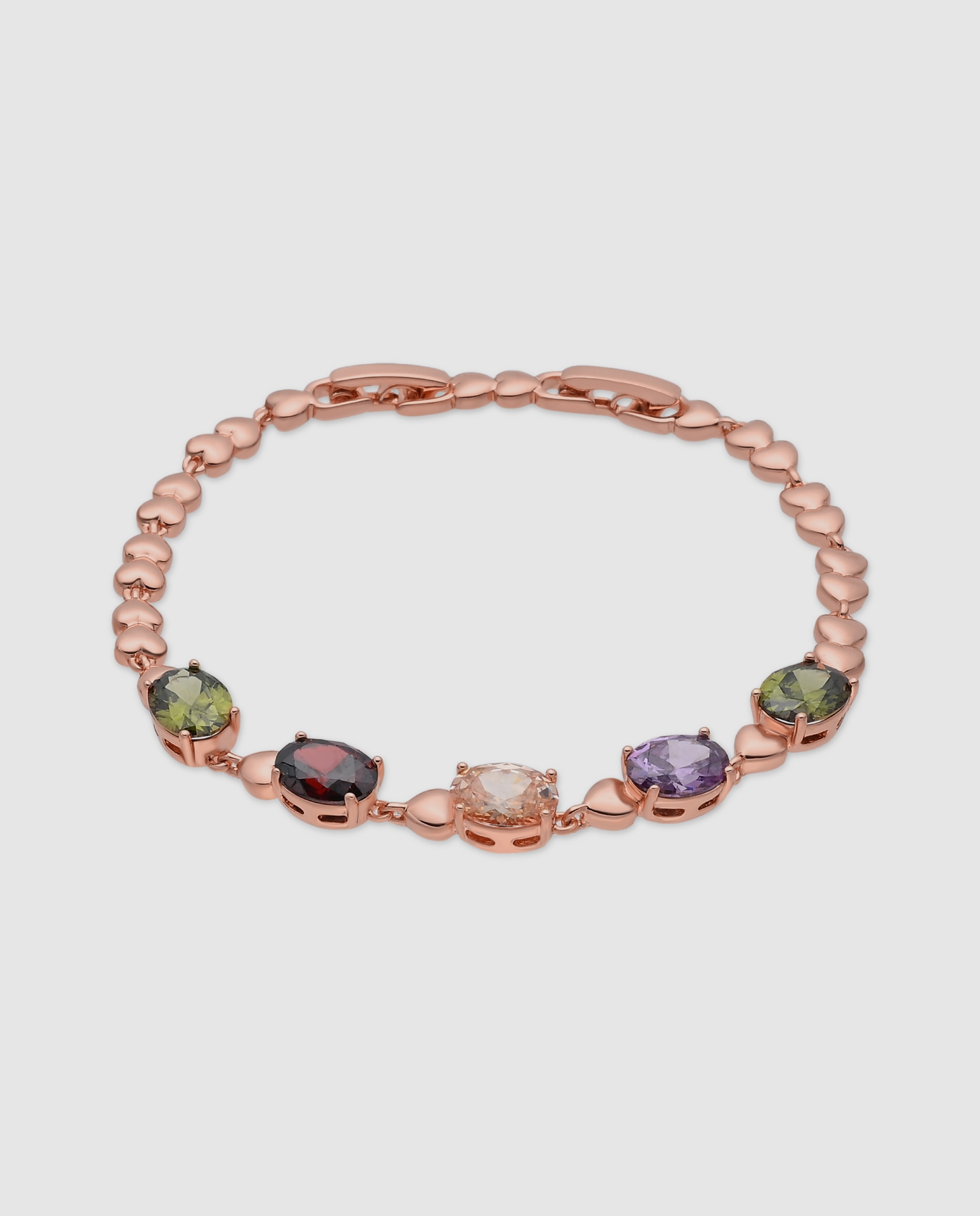 Pulsera de cadena special edition acabada en oro rosa de 18k con circonita brillante - Luxenter - Multicolor Multicolor-1