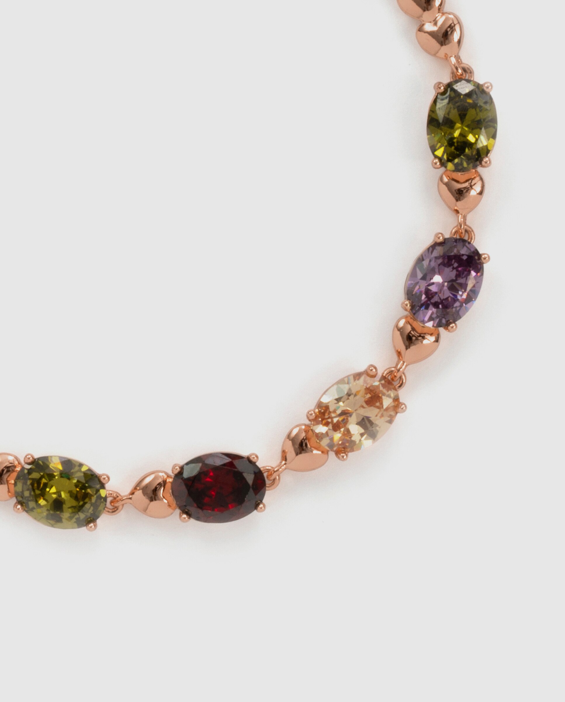Pulsera de cadena special edition acabada en oro rosa de 18k con circonita brillante - Luxenter - Multicolor Multicolor-6