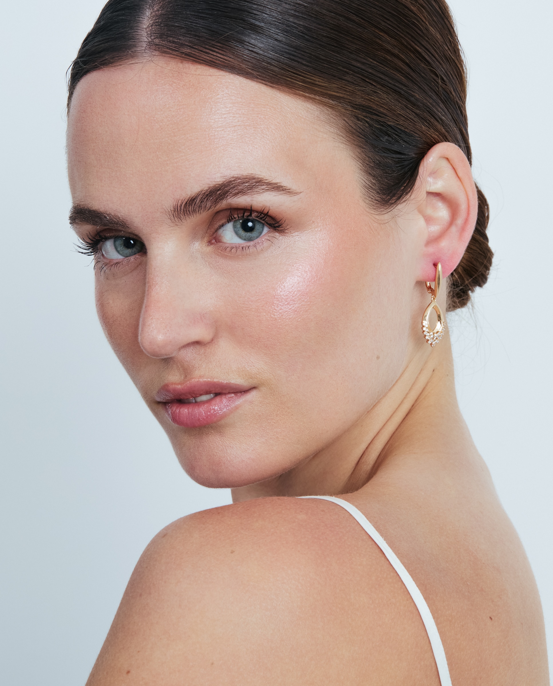 Pendientes special edition acabados en oro rosa 18k con circonita brillante - Luxenter - Rosa Rosa-5