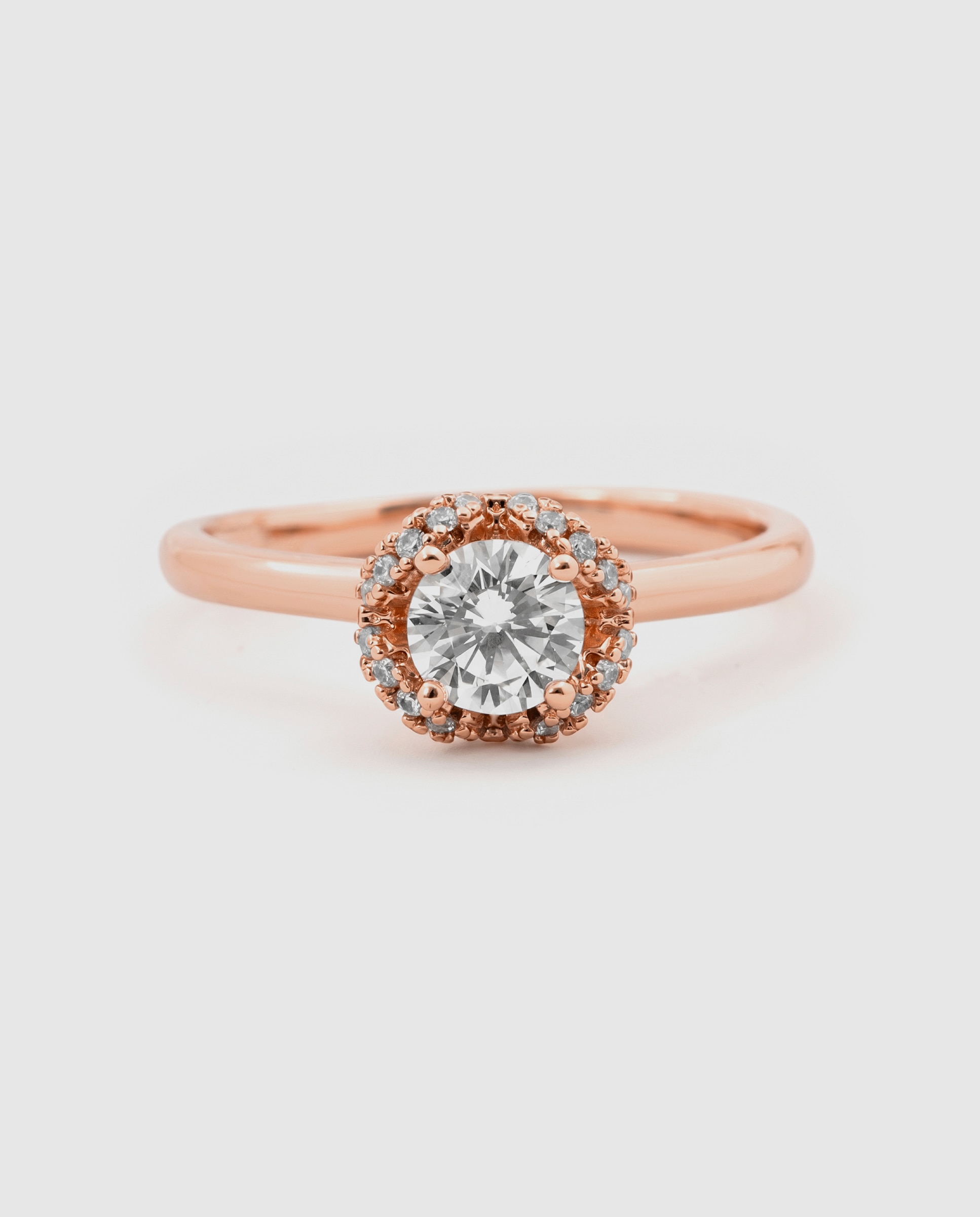 Anillo special edition acabado en oro rosa de 18k con circonita brillante - Luxenter - Rosa Rosa-6
