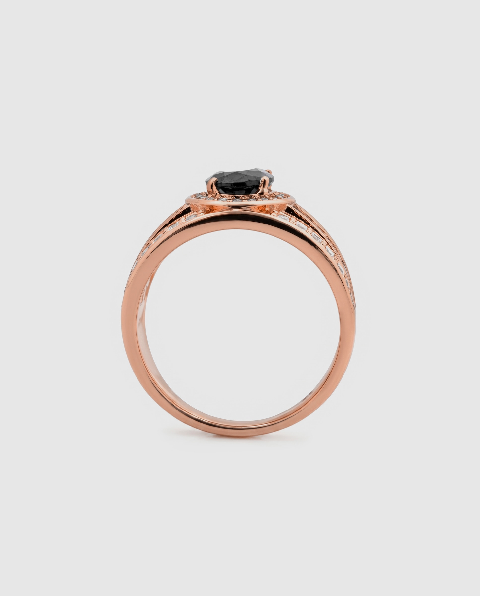 Anillo special edition acabado en oro rosa de 18k con circonita onix - Luxenter - Negro Negro-7