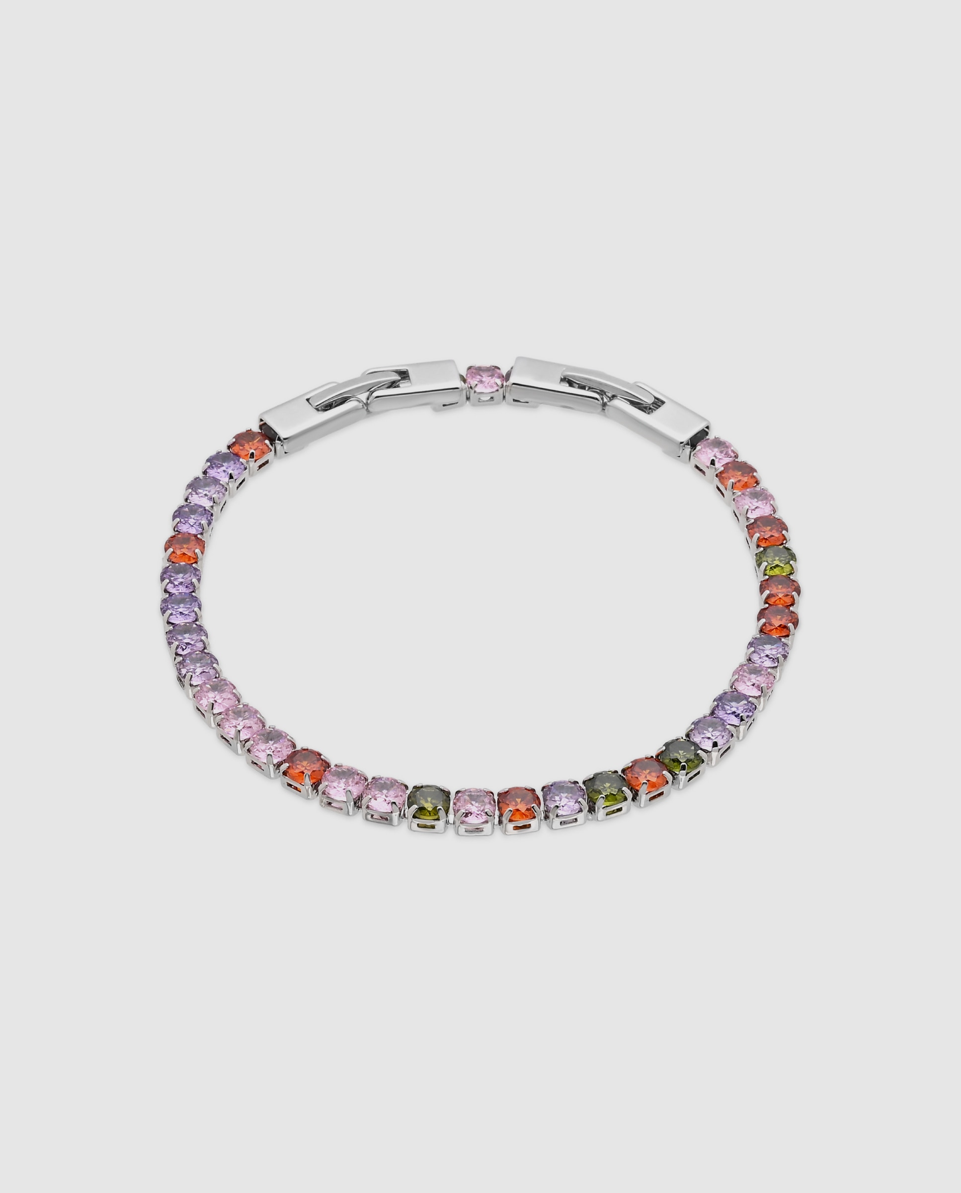 Imagen 0 de Pulsera tennis special edition acabada en rodio con circonita Multicolor