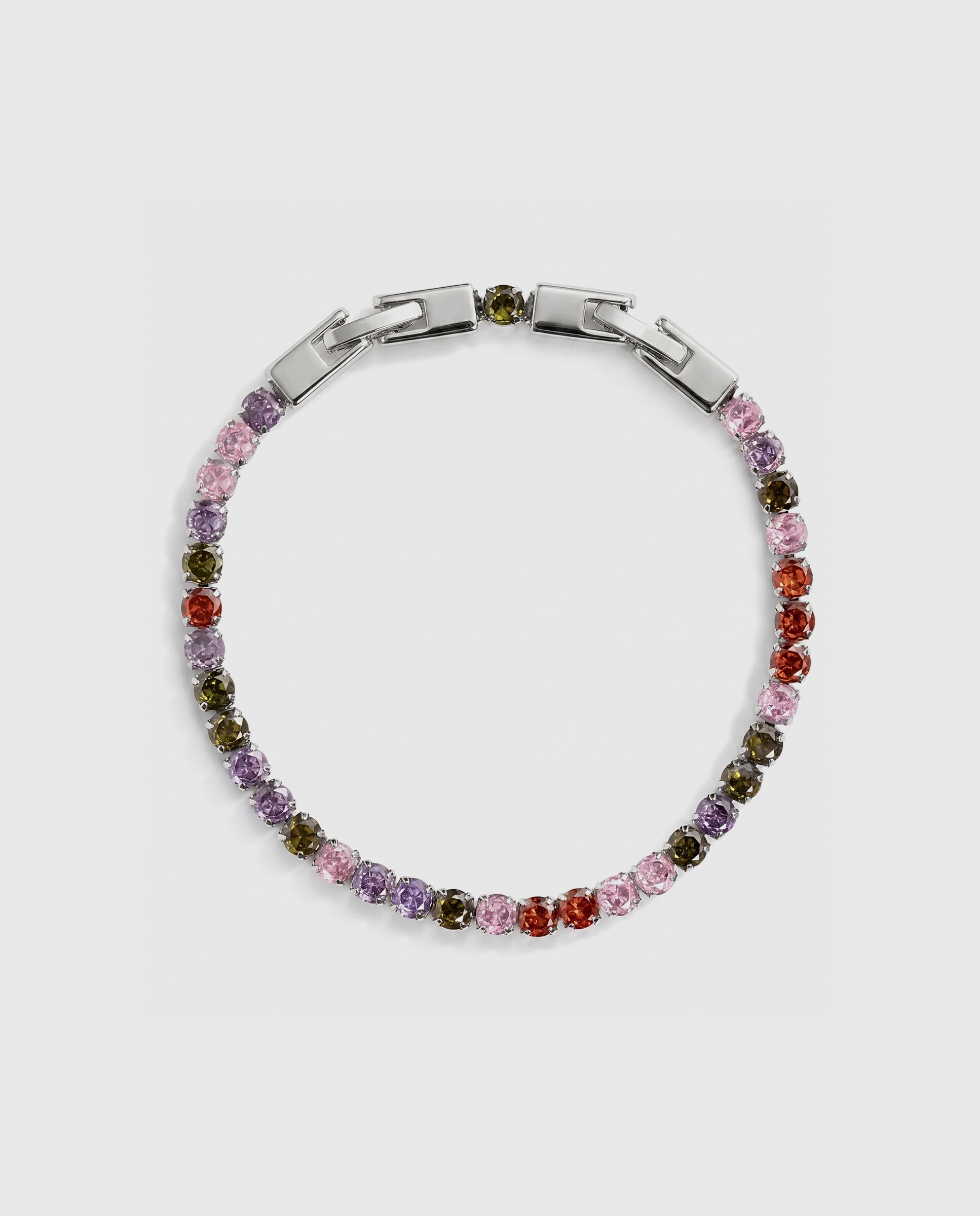 Pulsera tennis special edition acabada en rodio con circonita - Luxenter - Multicolor Multicolor-3