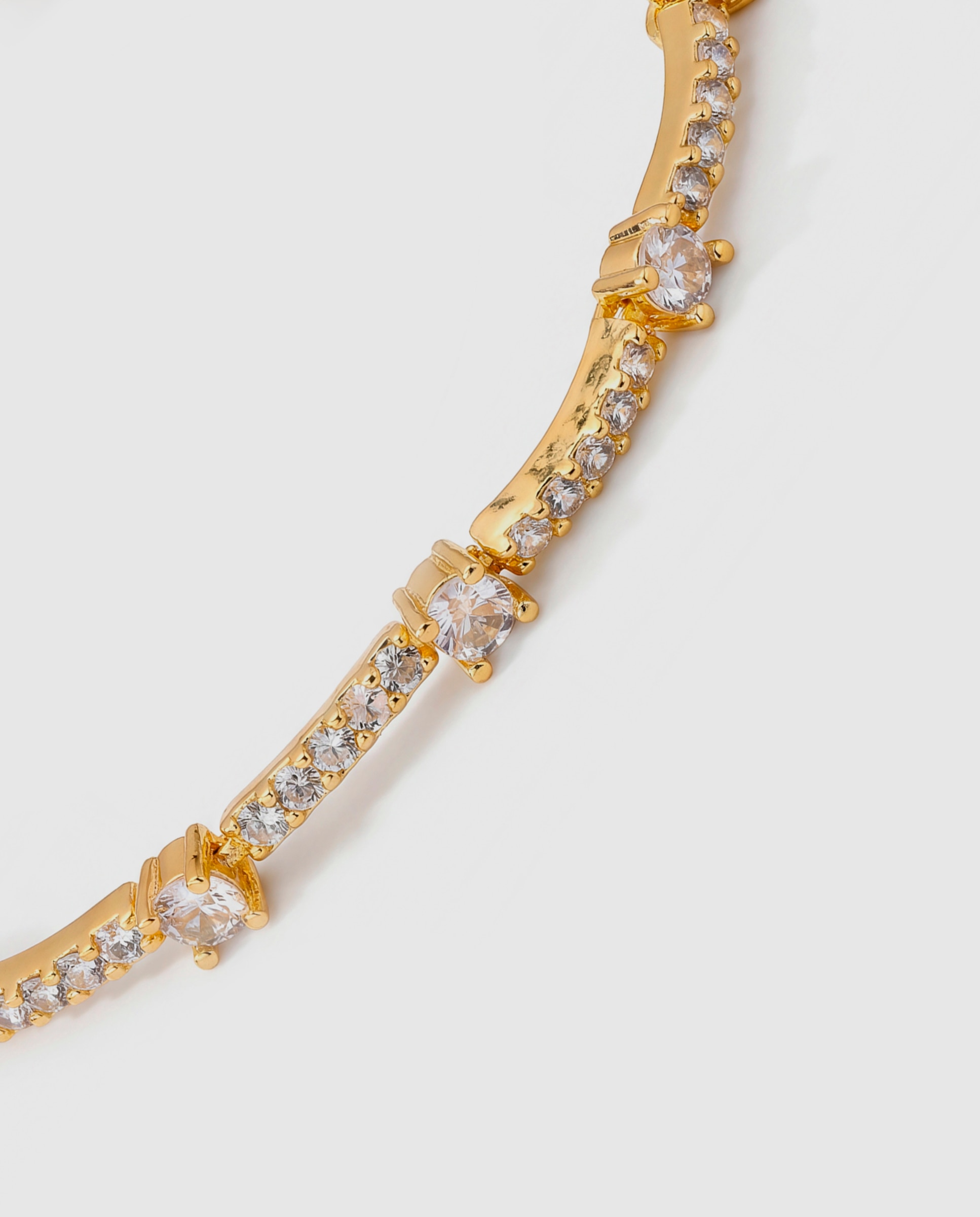 Pulsera de cadena africa acabada en oro amarillo de 18k con circonita brillante - Luxenter - Dorado Dorado-6