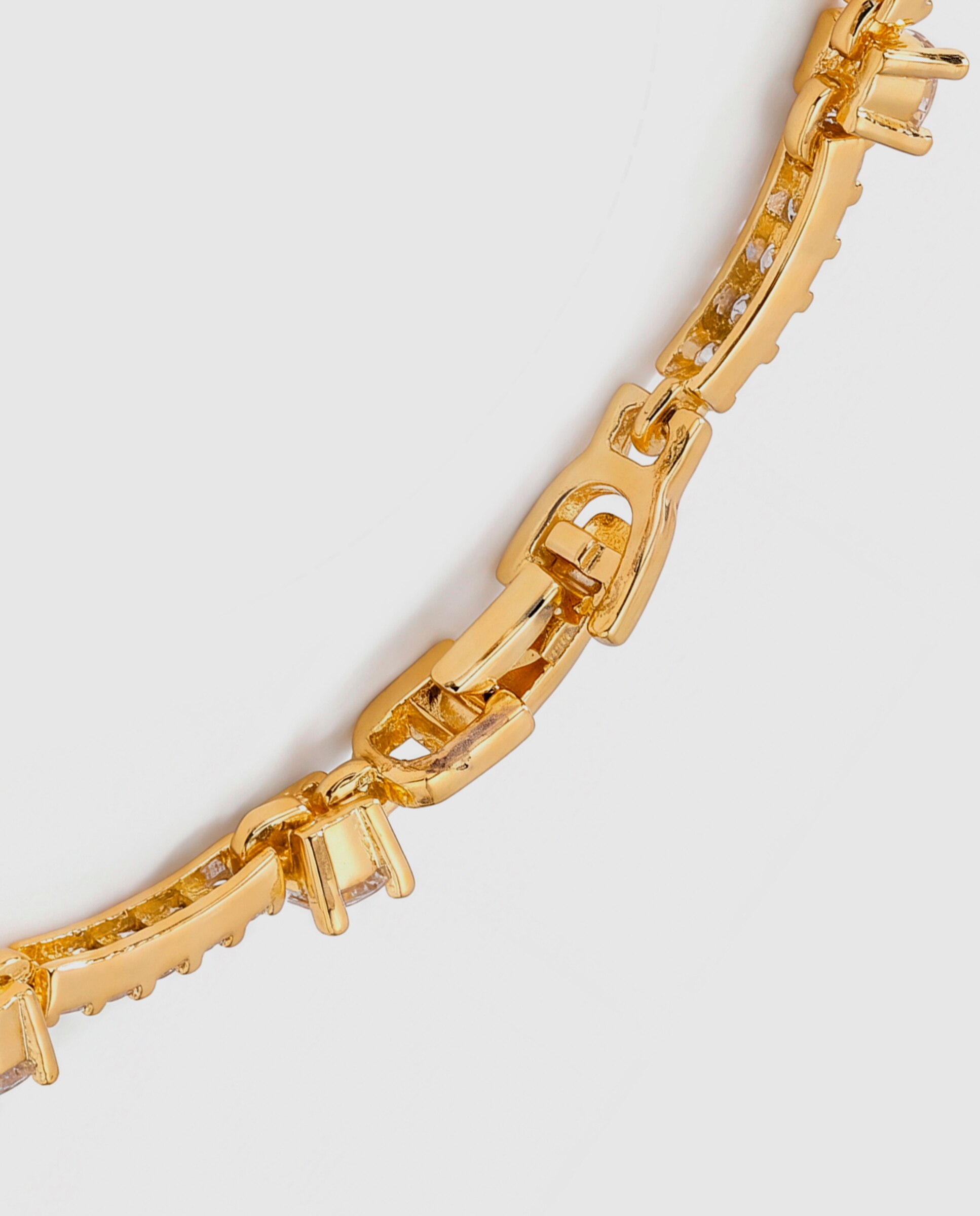 Pulsera de cadena africa acabada en oro amarillo de 18k con circonita brillante - Luxenter - Dorado Dorado-7