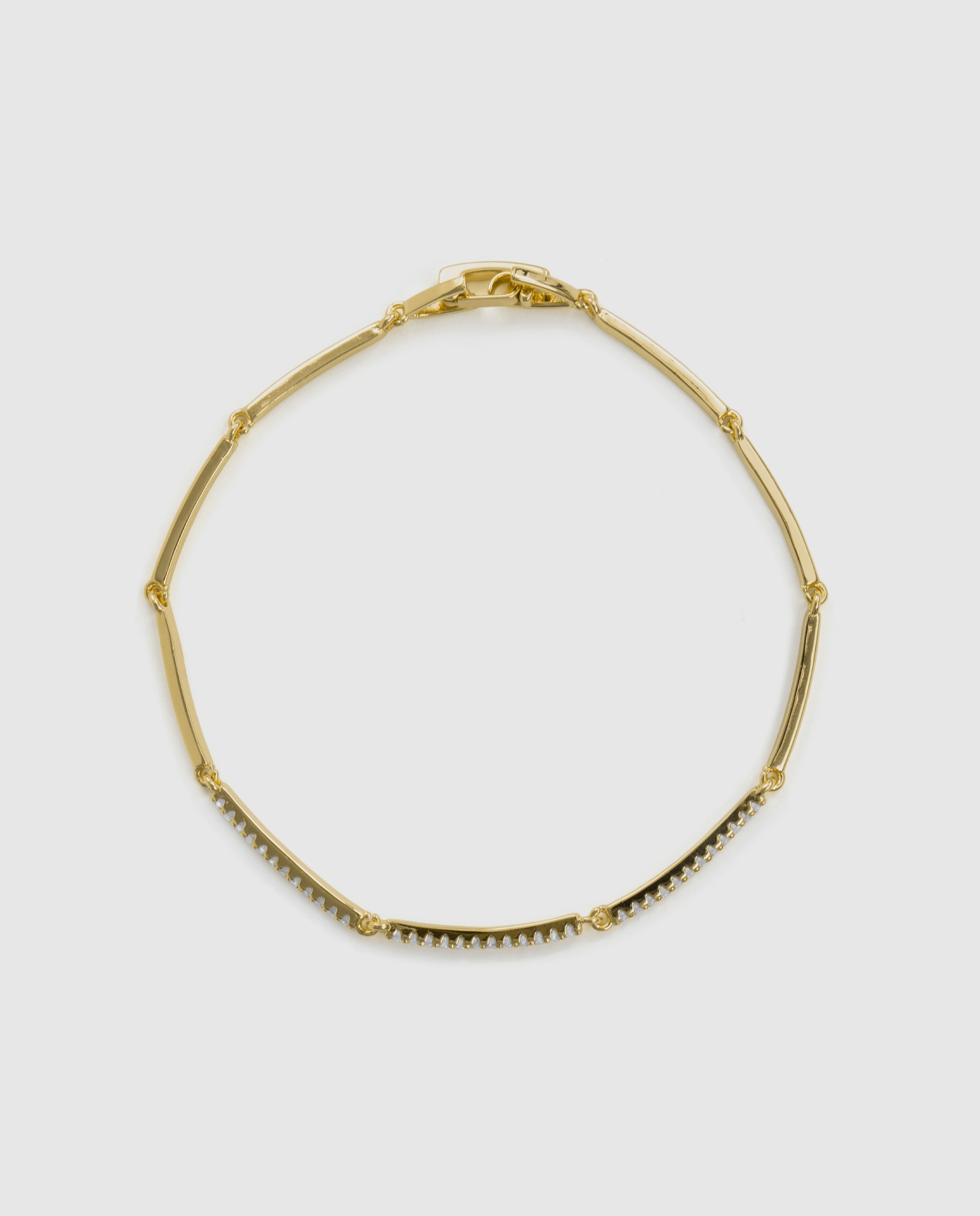 Pulsera de cadena africa acabada en oro amarillo de 18k con circonita brillante - Luxenter - Dorado Dorado-3