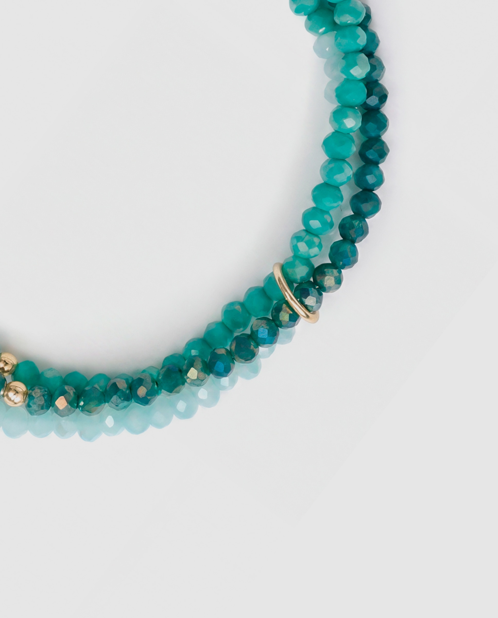 Pulsera africa acabada en oro amarillo de 18k con cristal - Luxenter - Verde Verde-7