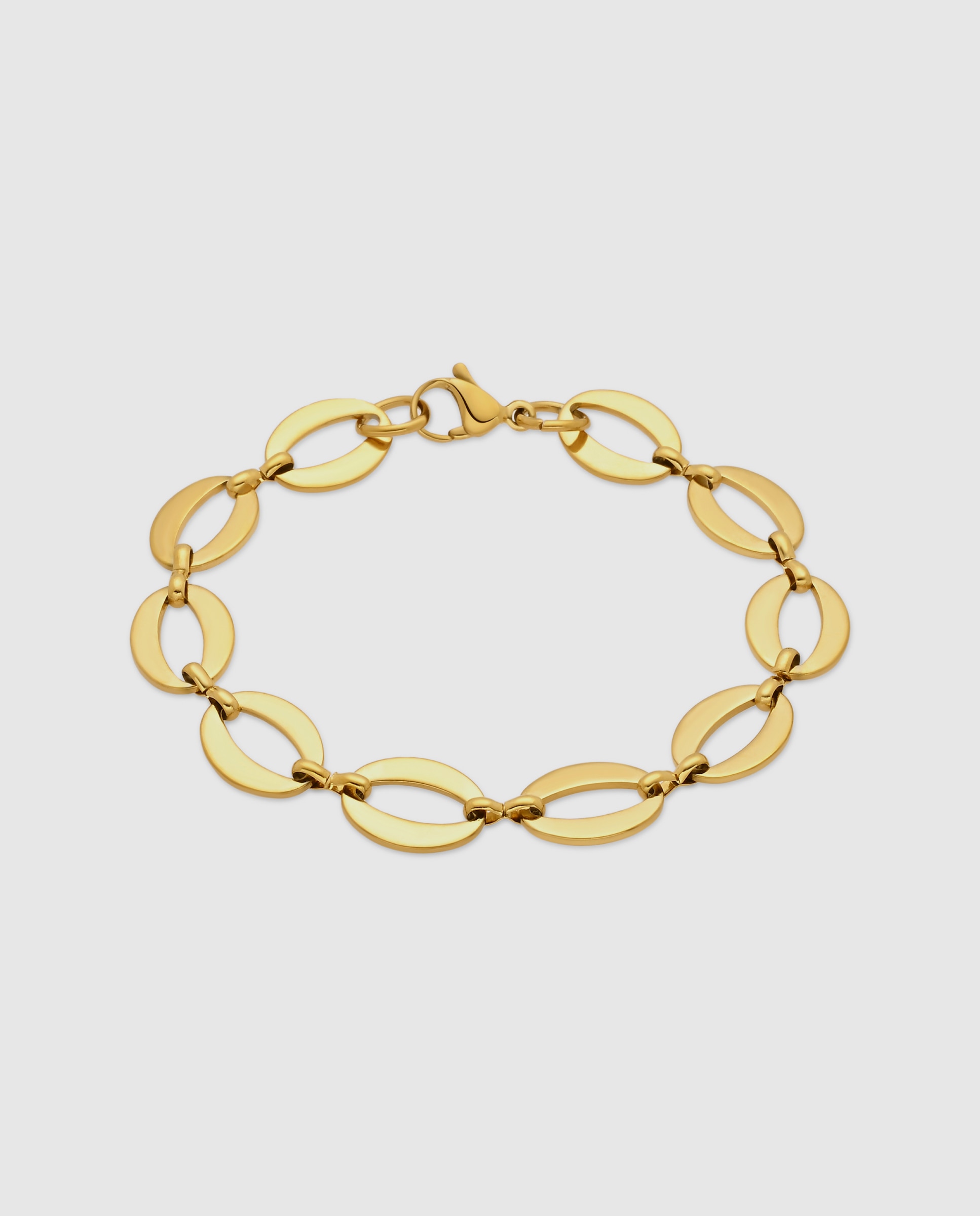 Pulsera de eslabones de acero acabada en oro amarillo 18k - Luxenter - Dorado Dorado-1