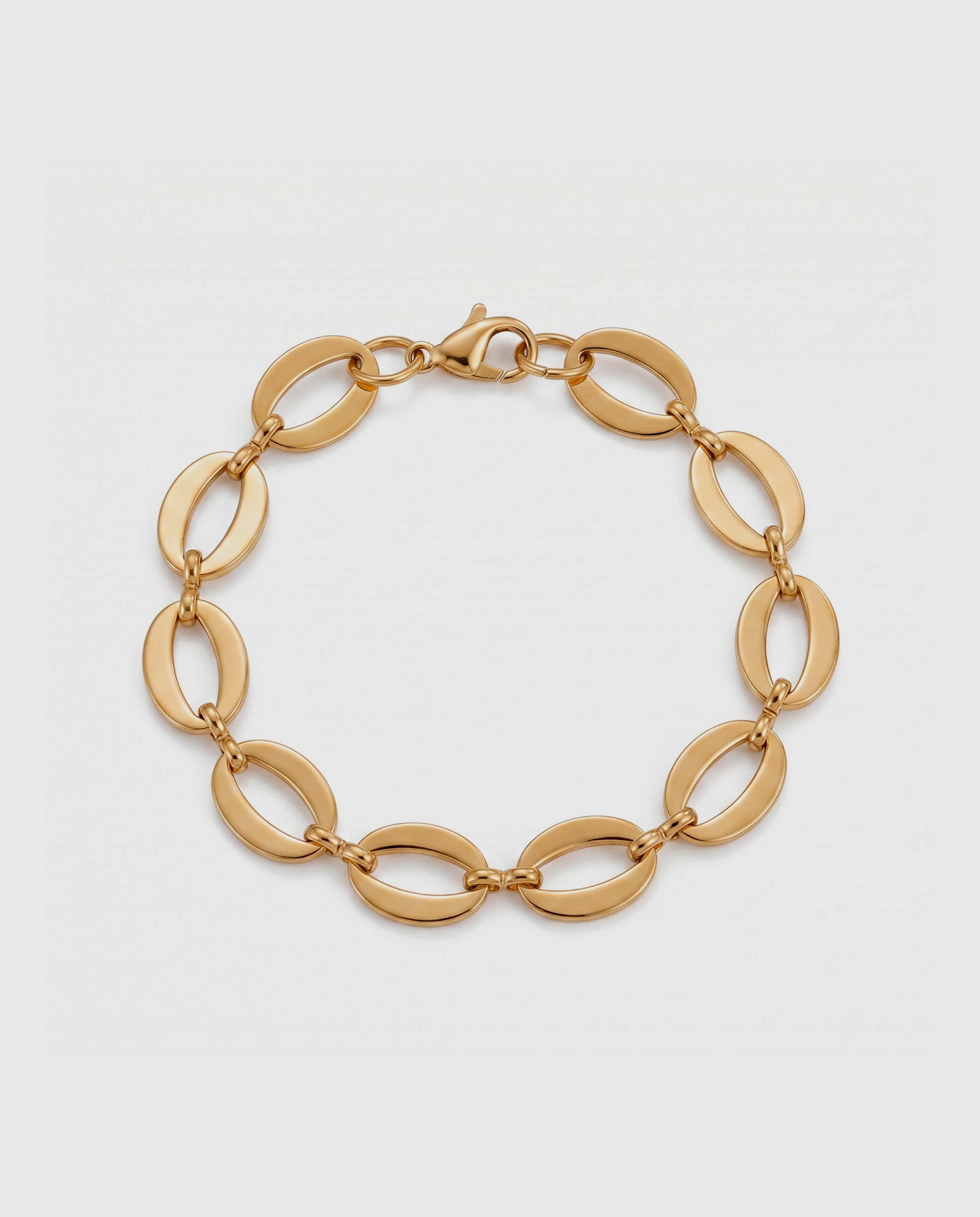 Pulsera de eslabones de acero acabada en oro amarillo 18k - Luxenter - Dorado Dorado-3