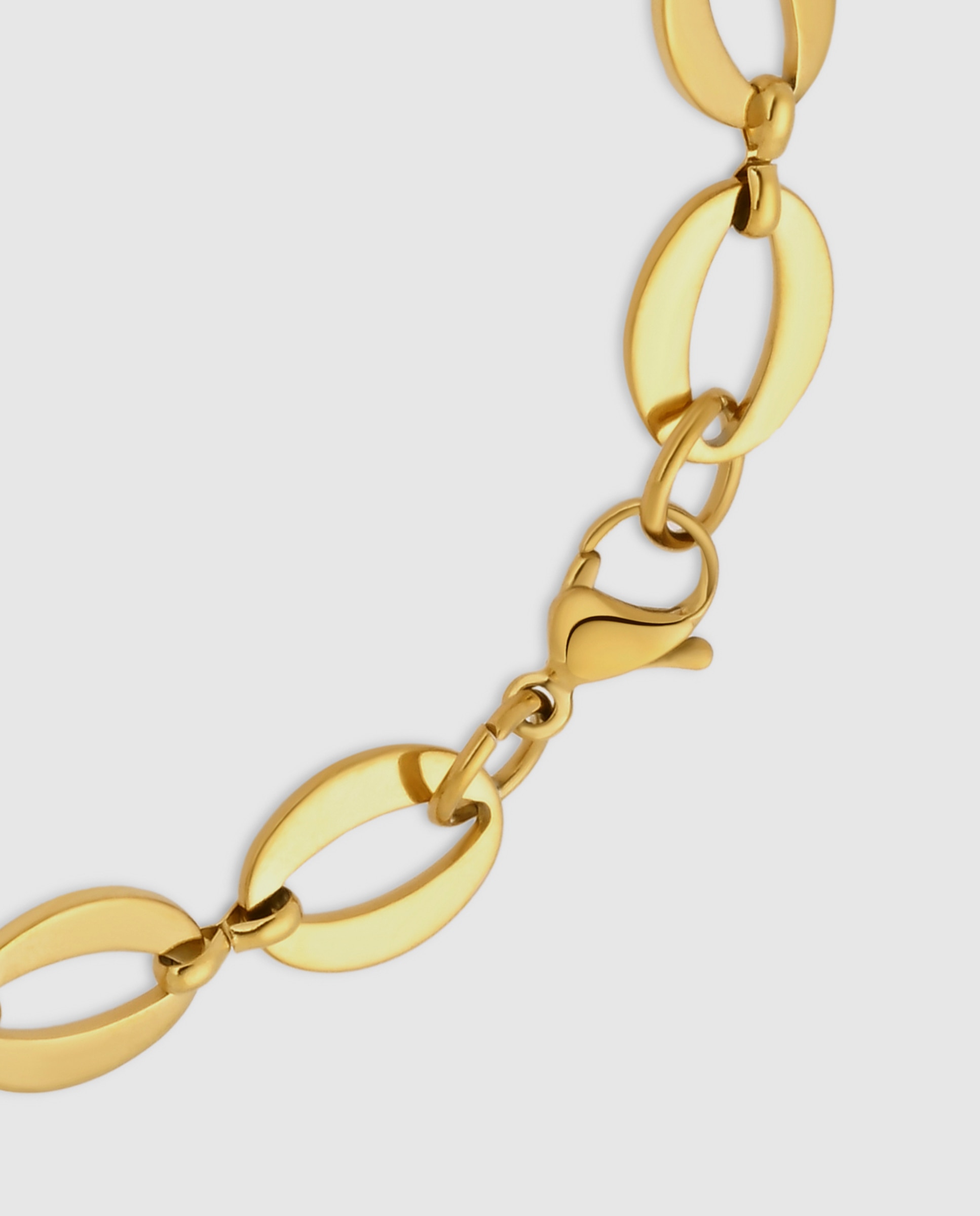 Pulsera de eslabones de acero acabada en oro amarillo 18k - Luxenter - Dorado Dorado-7