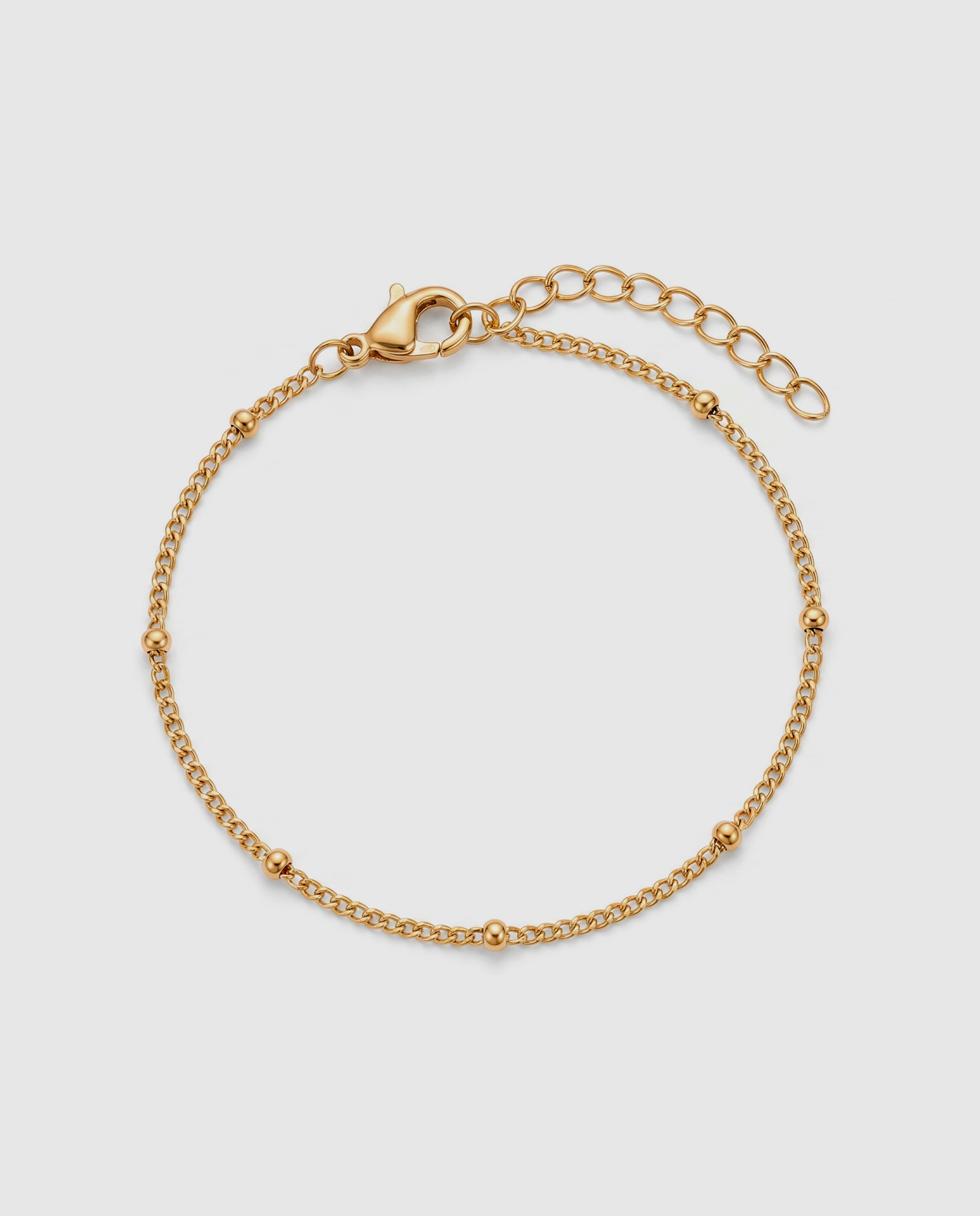 Pulsera de cadena de acero acabada en oro amarillo 18k - Luxenter - Dorado Dorado-3