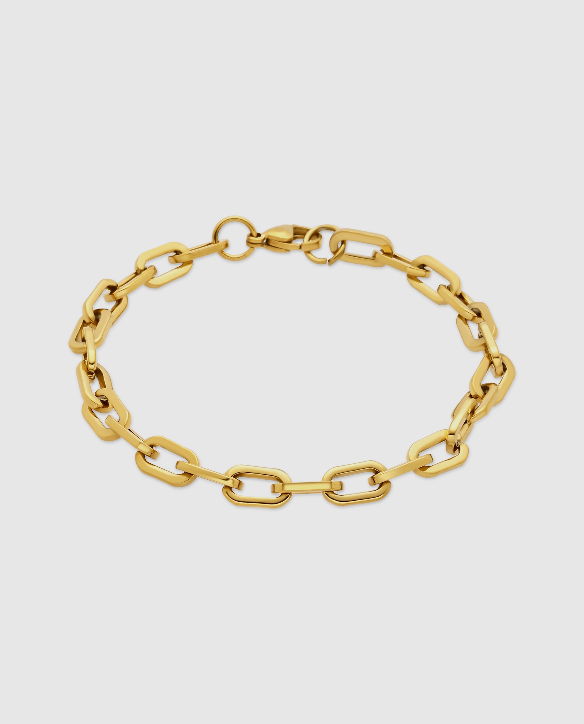 Pulsera de eslabones de acero acabada en oro amarillo 18k - Luxenter - Dorado Dorado-1