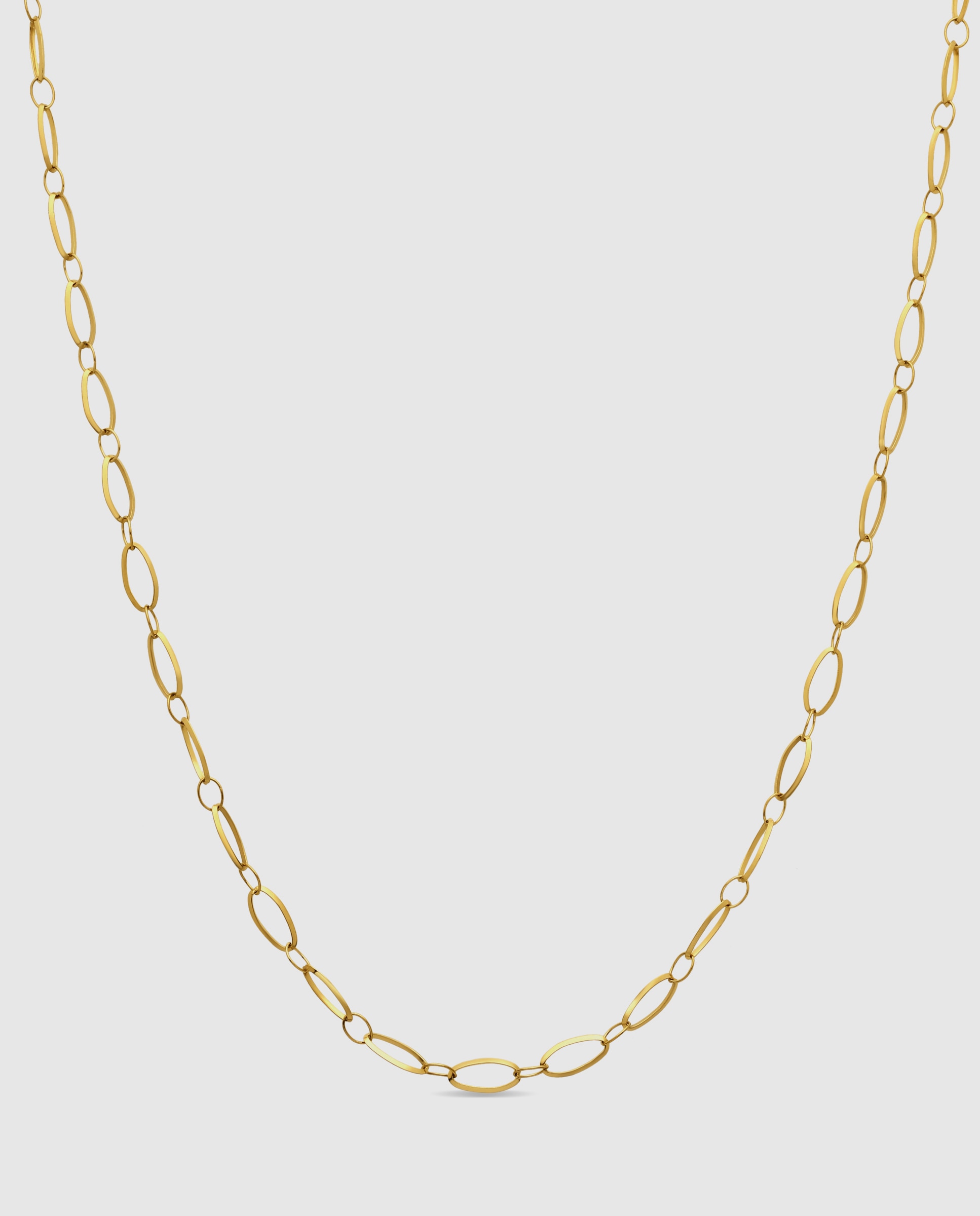 Imagen 0 de Collar de acero acabado en oro amarillo 18k Dorado