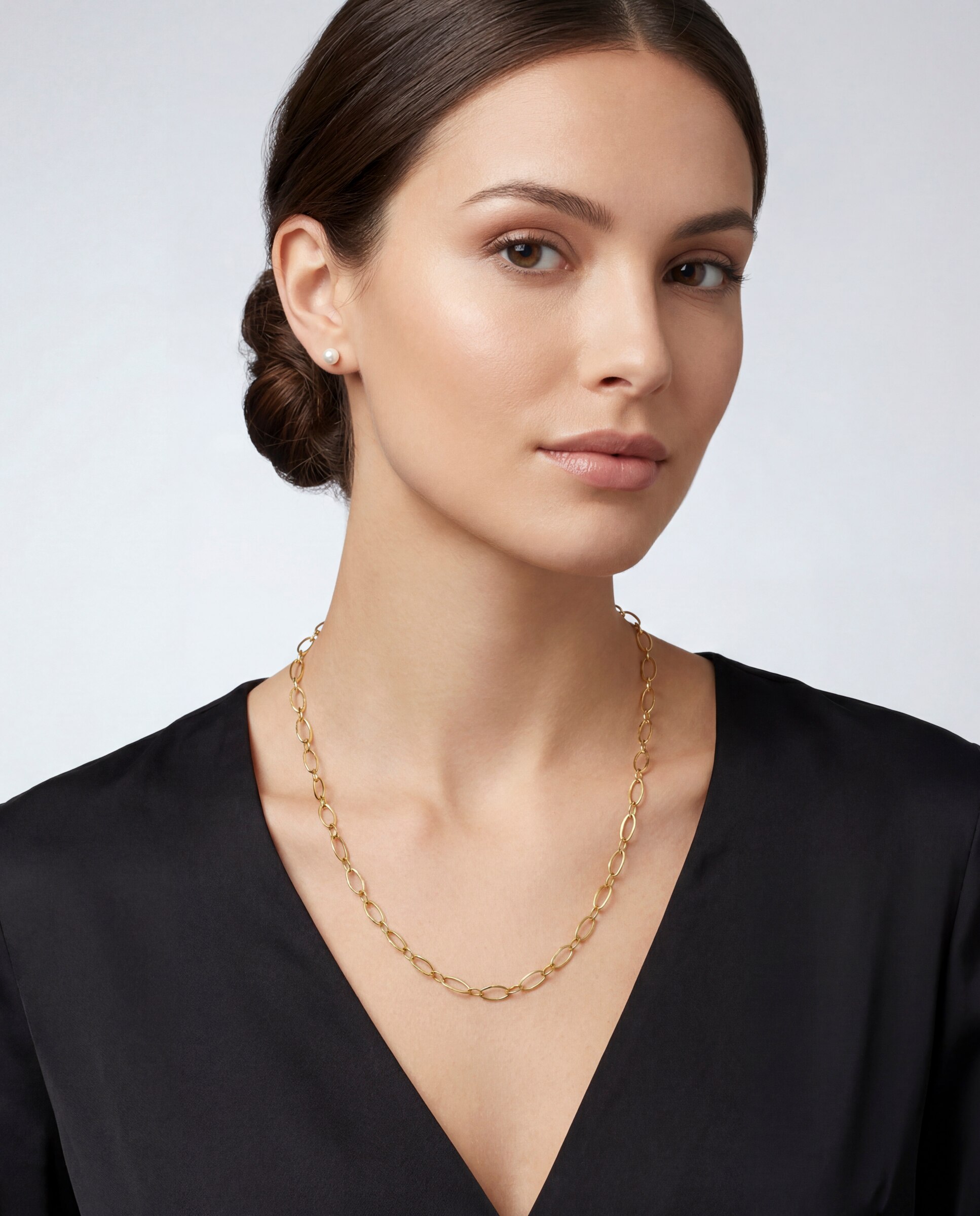 Collar de acero acabado en oro amarillo 18k - Luxenter - Dorado Dorado-2