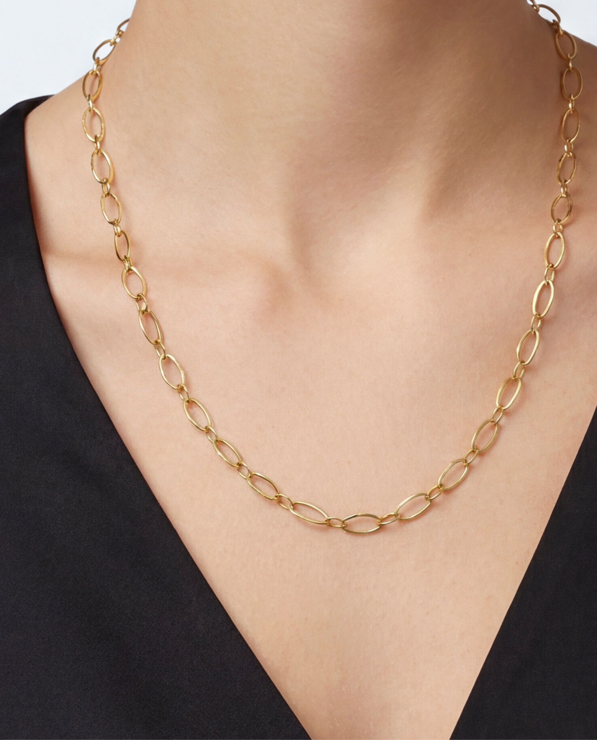 Collar de acero acabado en oro amarillo 18k - Luxenter - Dorado Dorado-4