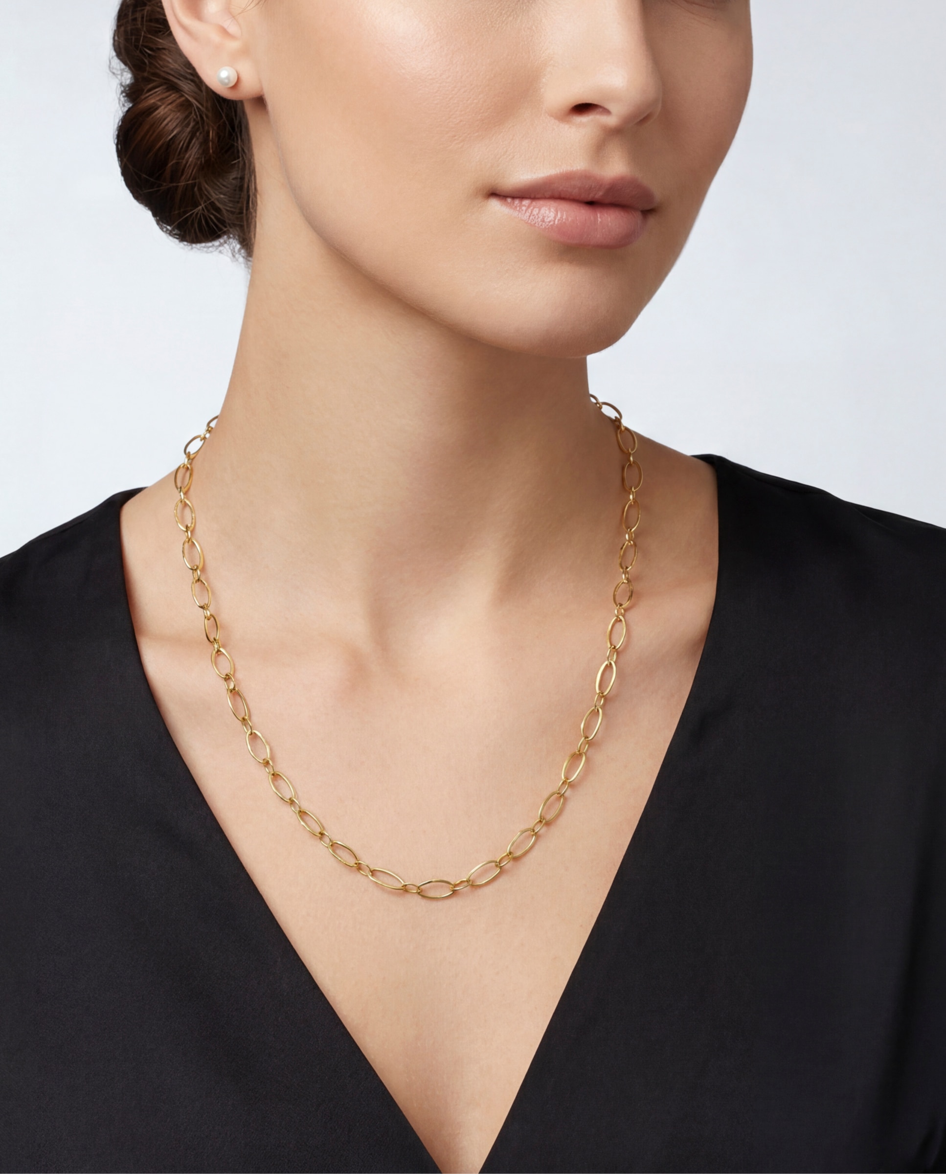 Collar de acero acabado en oro amarillo 18k - Luxenter - Dorado Dorado-5