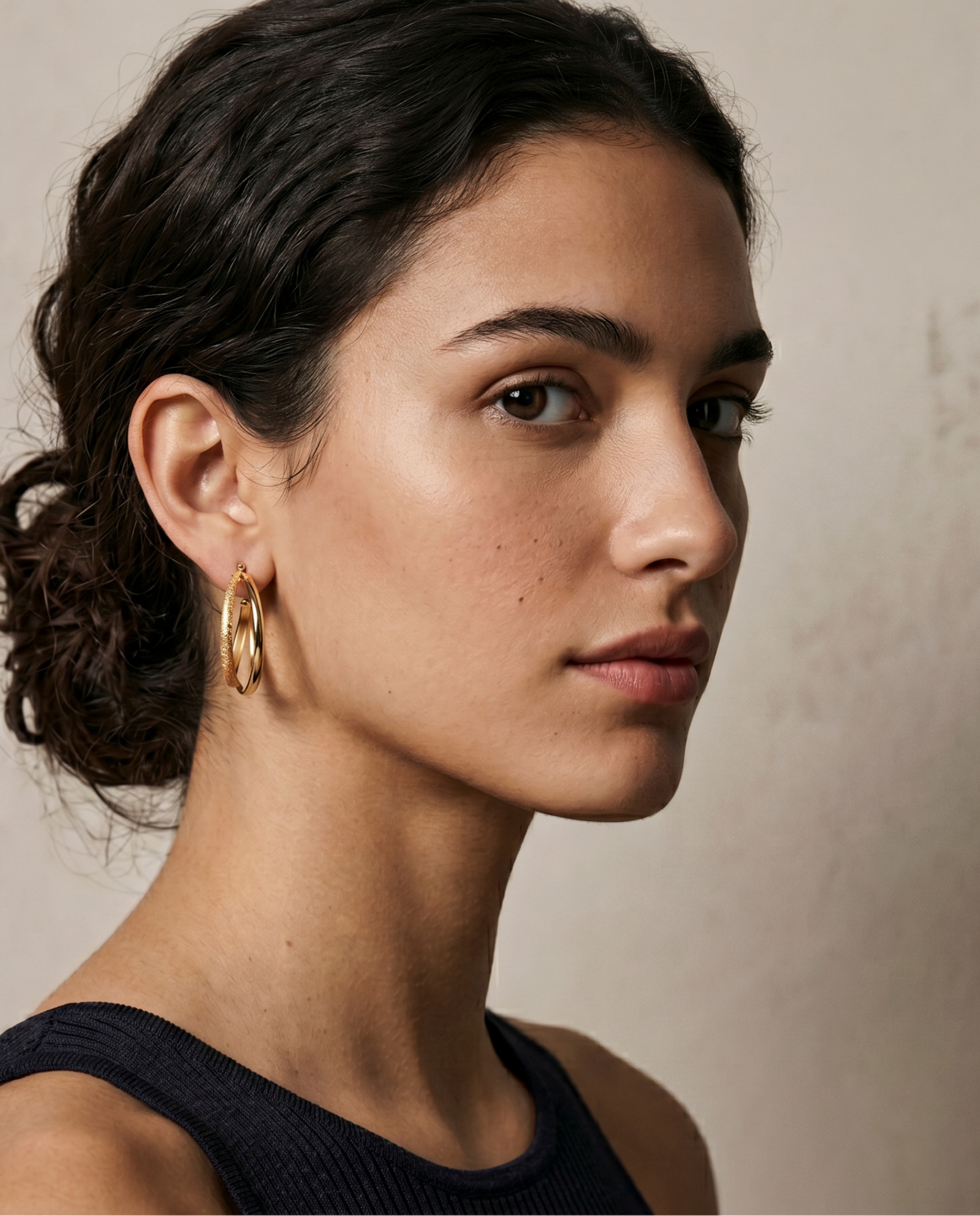 Pendientes de aro africa acabados en oro amarillo de 18k - Luxenter - Dorado Dorado-2