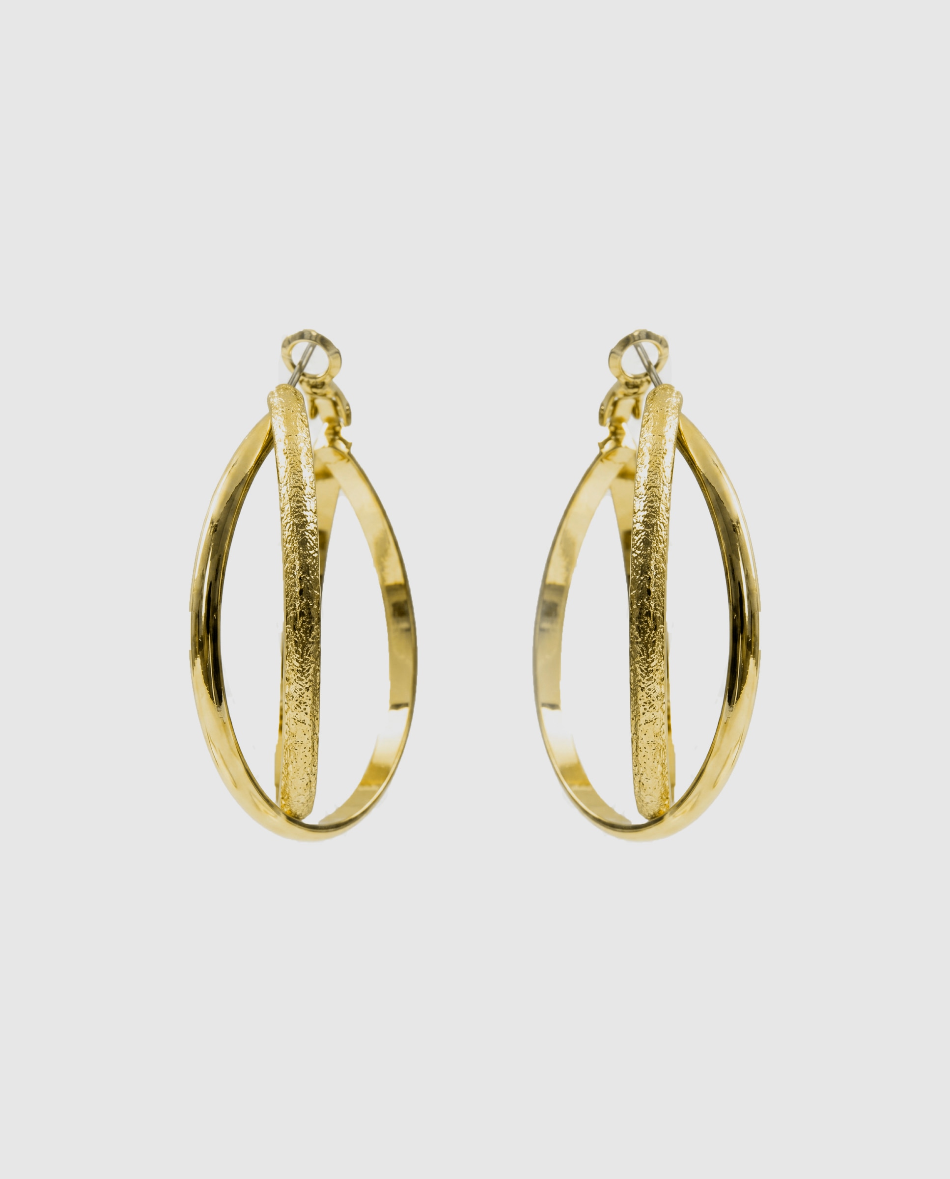 Pendientes de aro africa acabados en oro amarillo de 18k - Luxenter - Dorado Dorado-3
