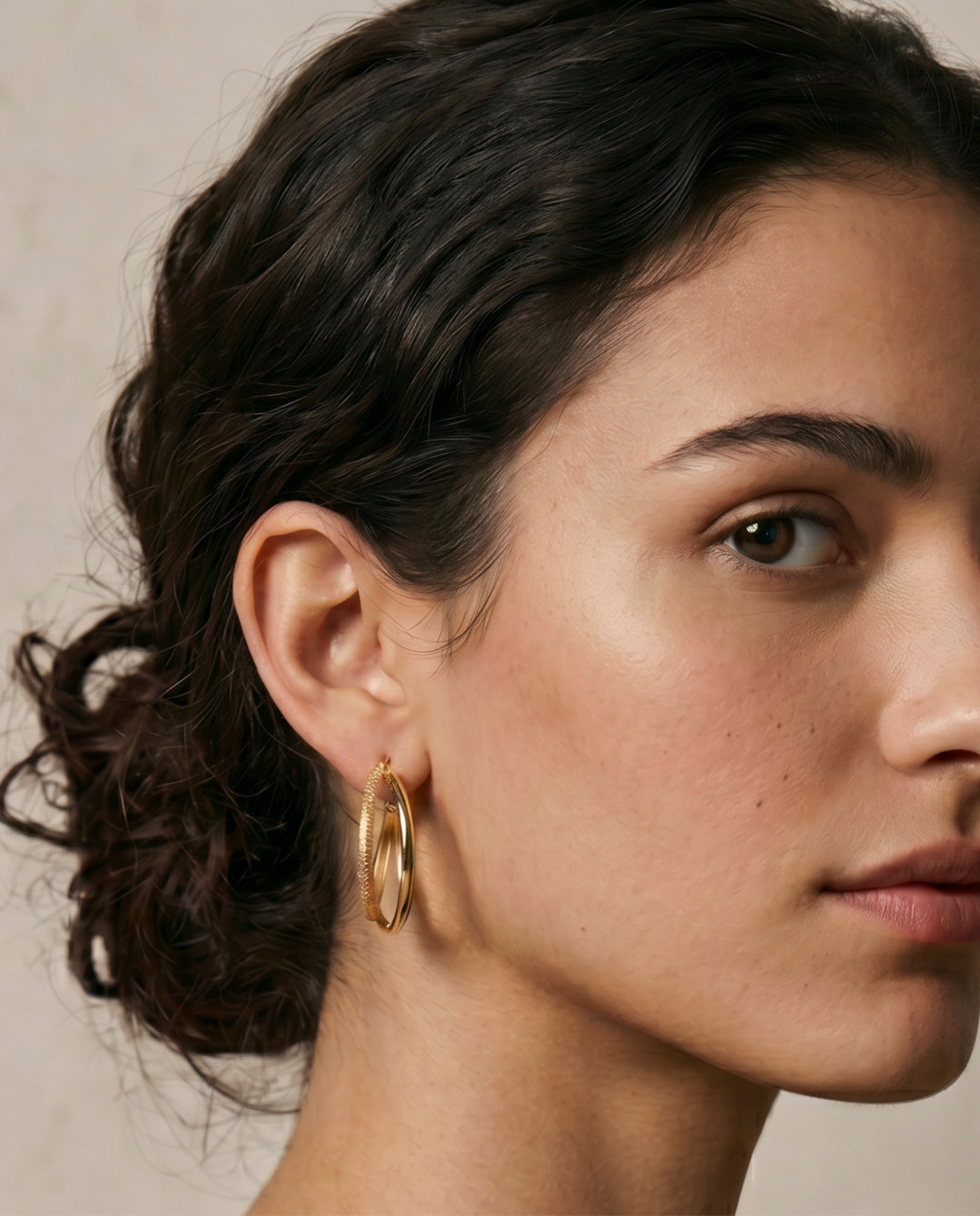 Pendientes de aro africa acabados en oro amarillo de 18k - Luxenter - Dorado Dorado-5