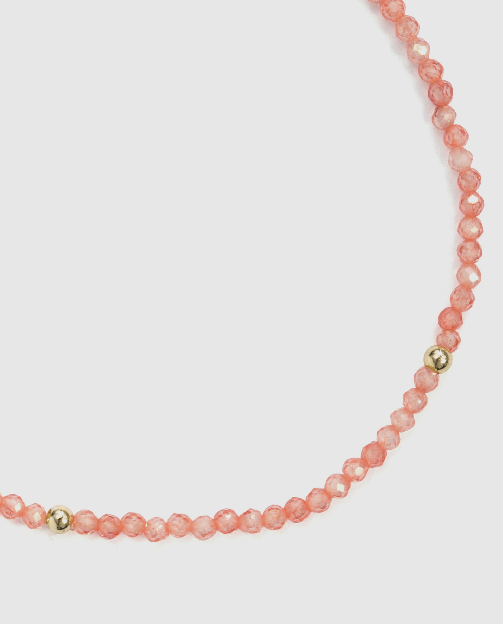 Pulsera de cadena pide un deseo con cristal naranja acabada en oro amarillo de 18k - Luxenter - Naranja Naranja-6