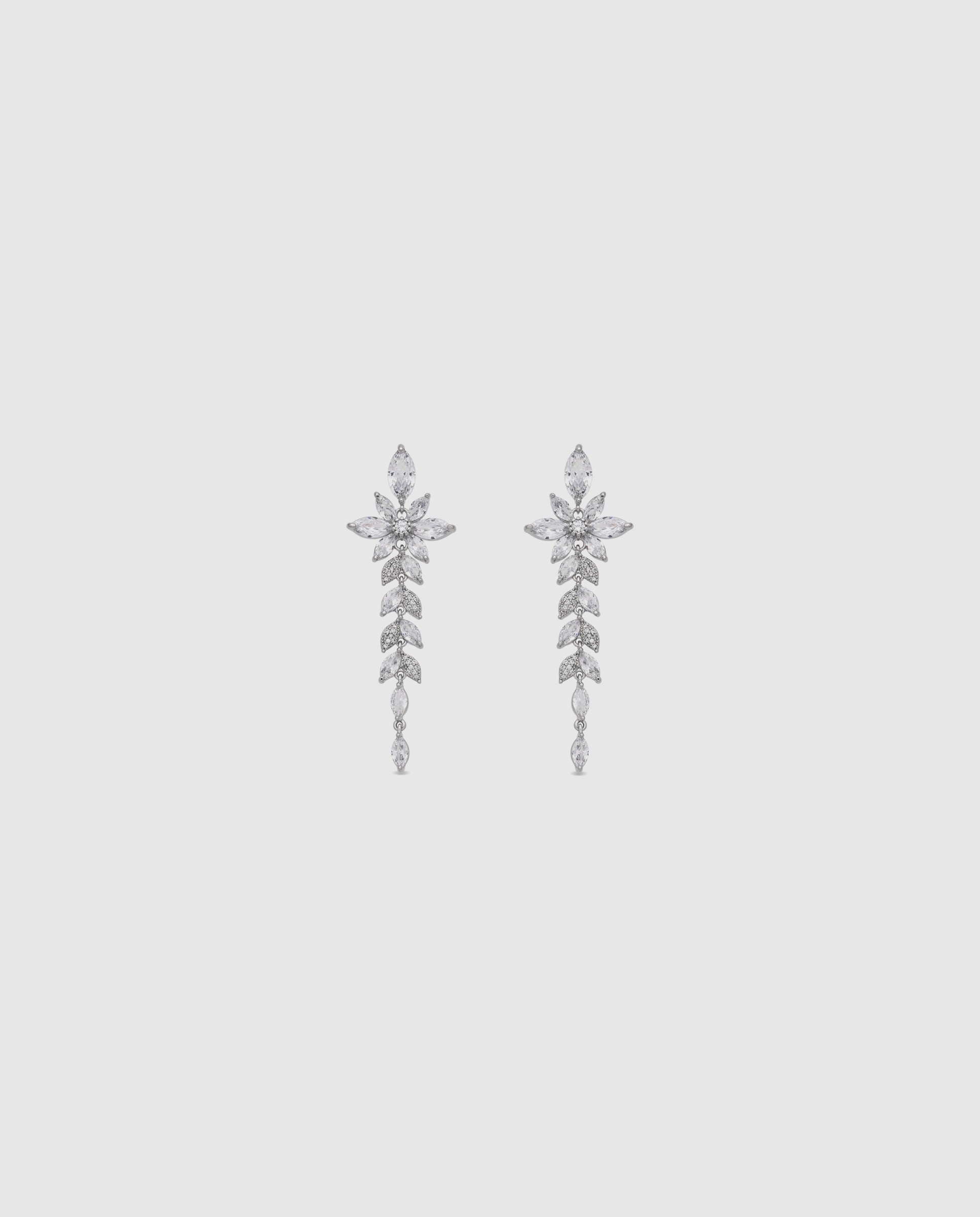 Pendientes deluxe con circonita acabados en rodio - Luxenter - Blanco Blanco-1