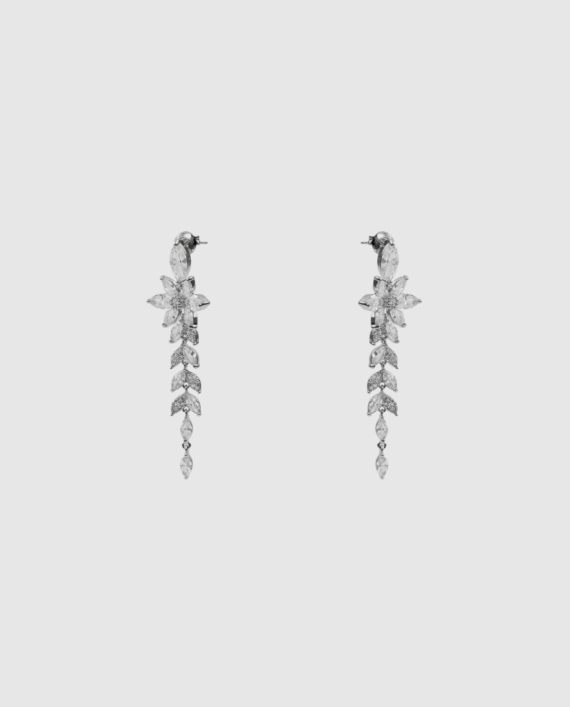 Pendientes deluxe con circonita acabados en rodio - Luxenter - Blanco Blanco-3