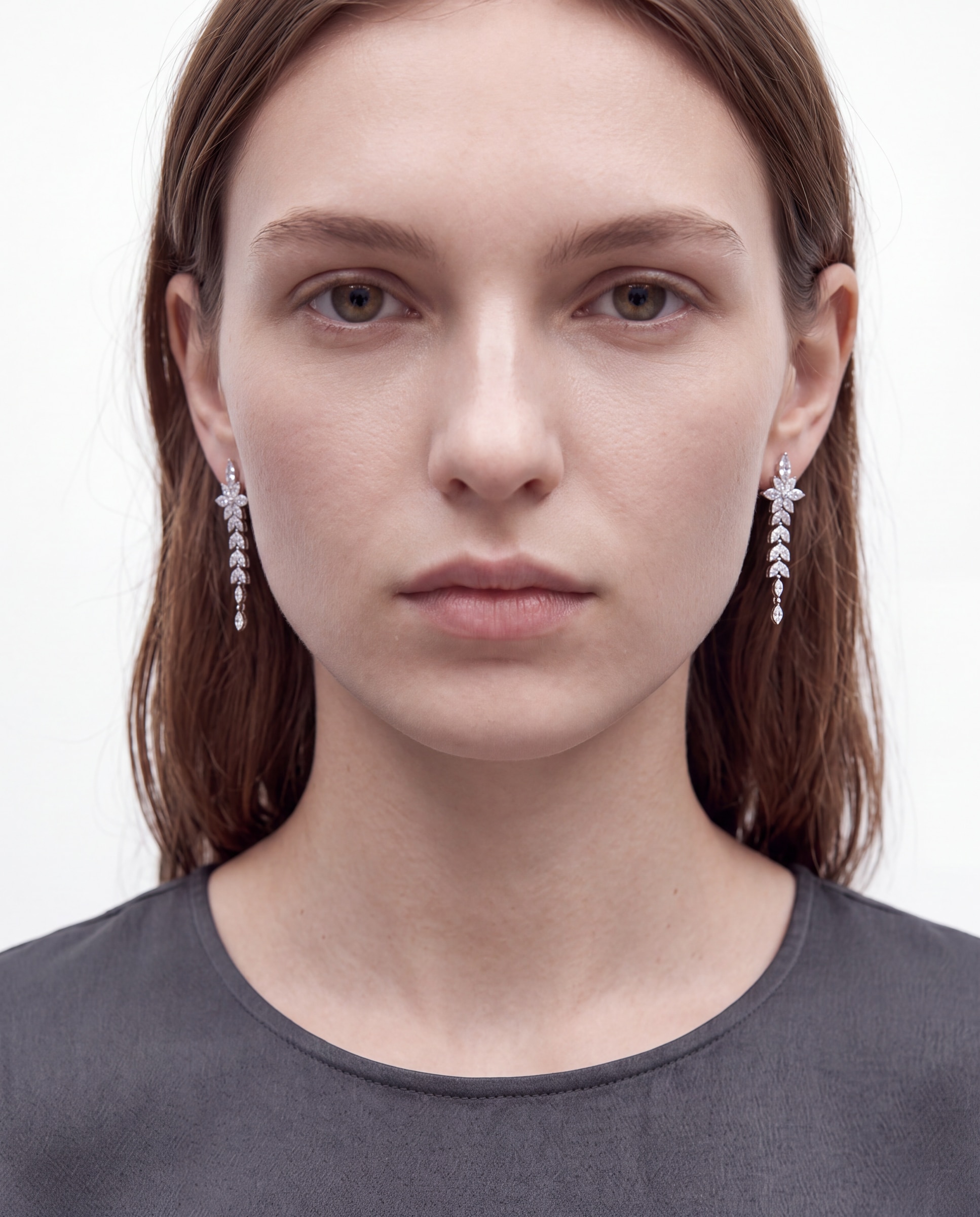 Pendientes deluxe con circonita acabados en rodio - Luxenter - Blanco Blanco-5