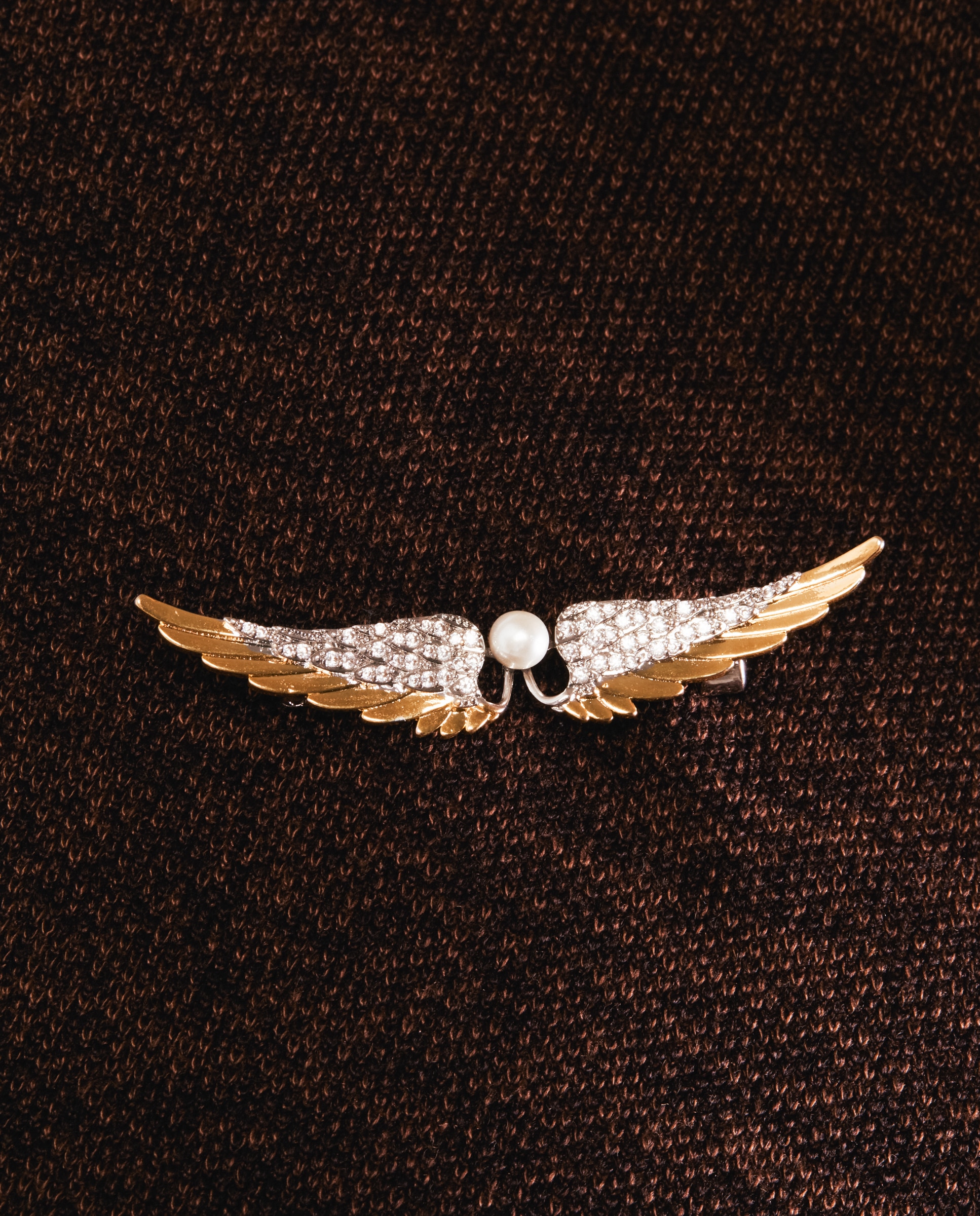 Broche deluxe con perla acabado en oro amarillo de 18k - Luxenter - Blanco Blanco-4