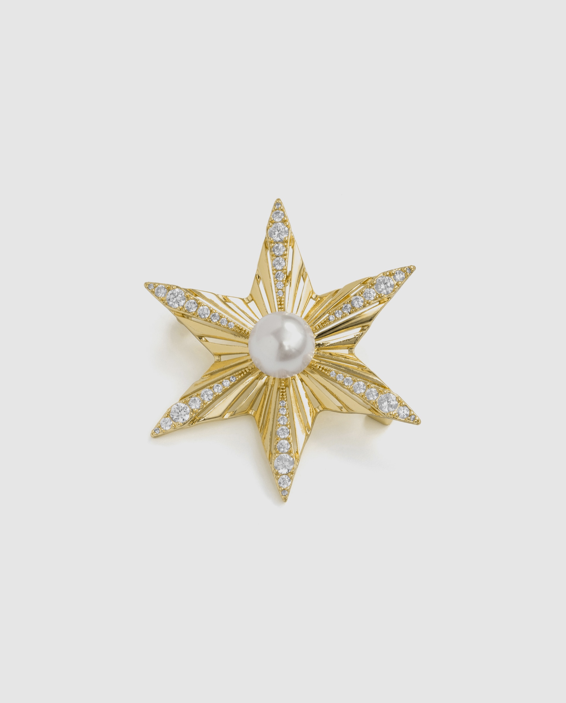 Broche deluxe con perla acabado en oro amarillo de 18k - Luxenter - Dorado Dorado-6