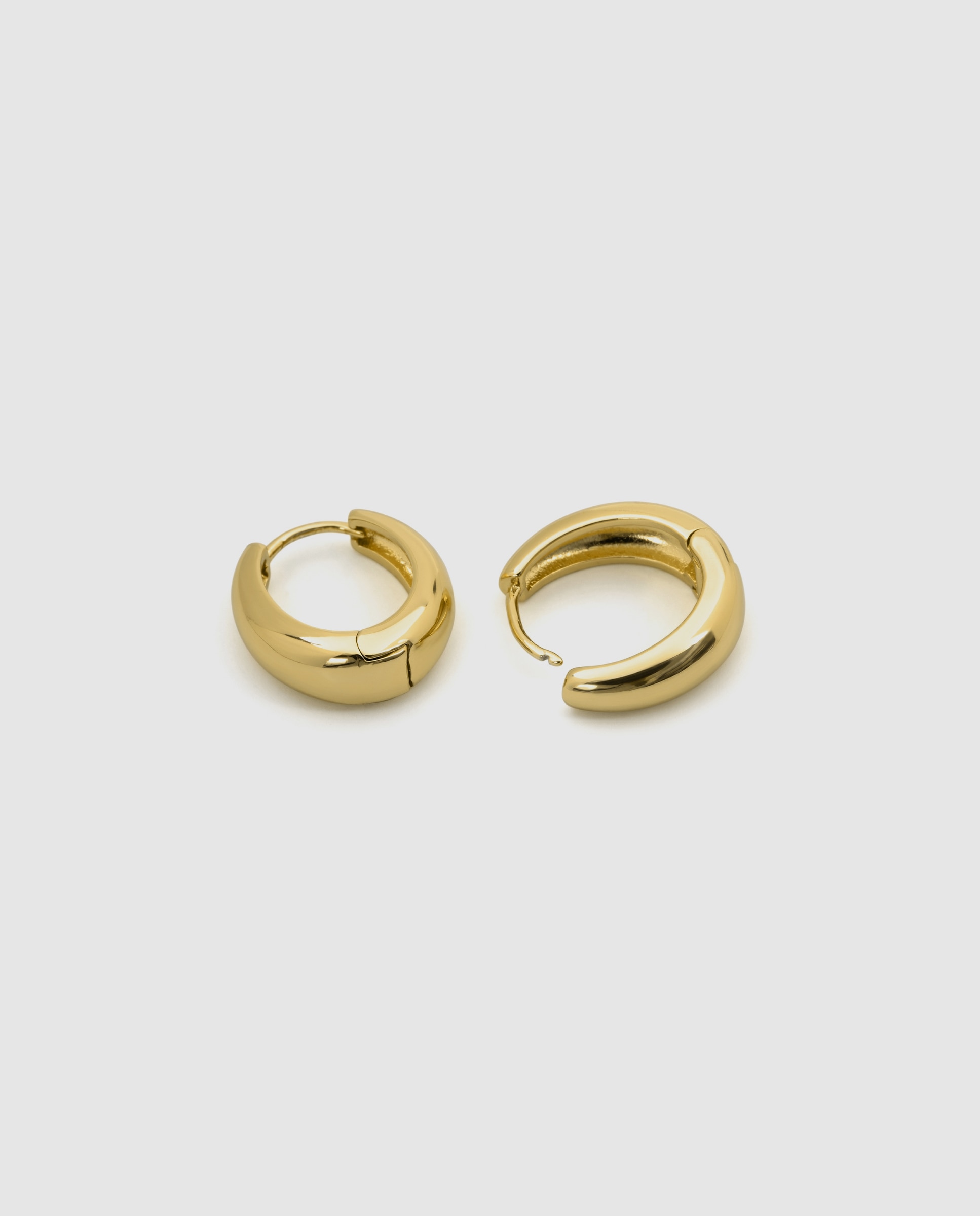 Pendientes acabados en oro amarillo 18k con circonita brillante - Luxenter - Dorado Dorado-6