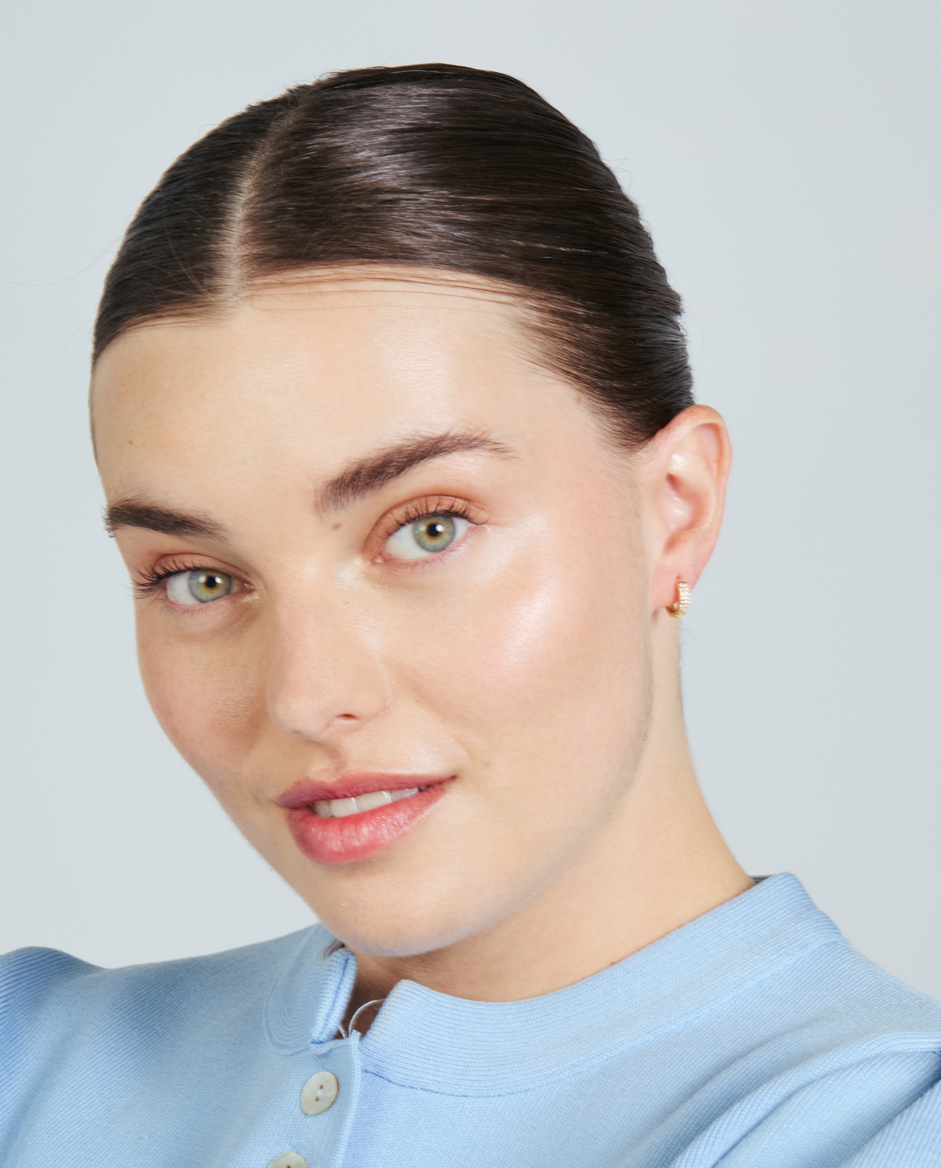 Pendientes acabados en oro amarillo 18k con circonita brillante - Luxenter - Dorado Dorado-5