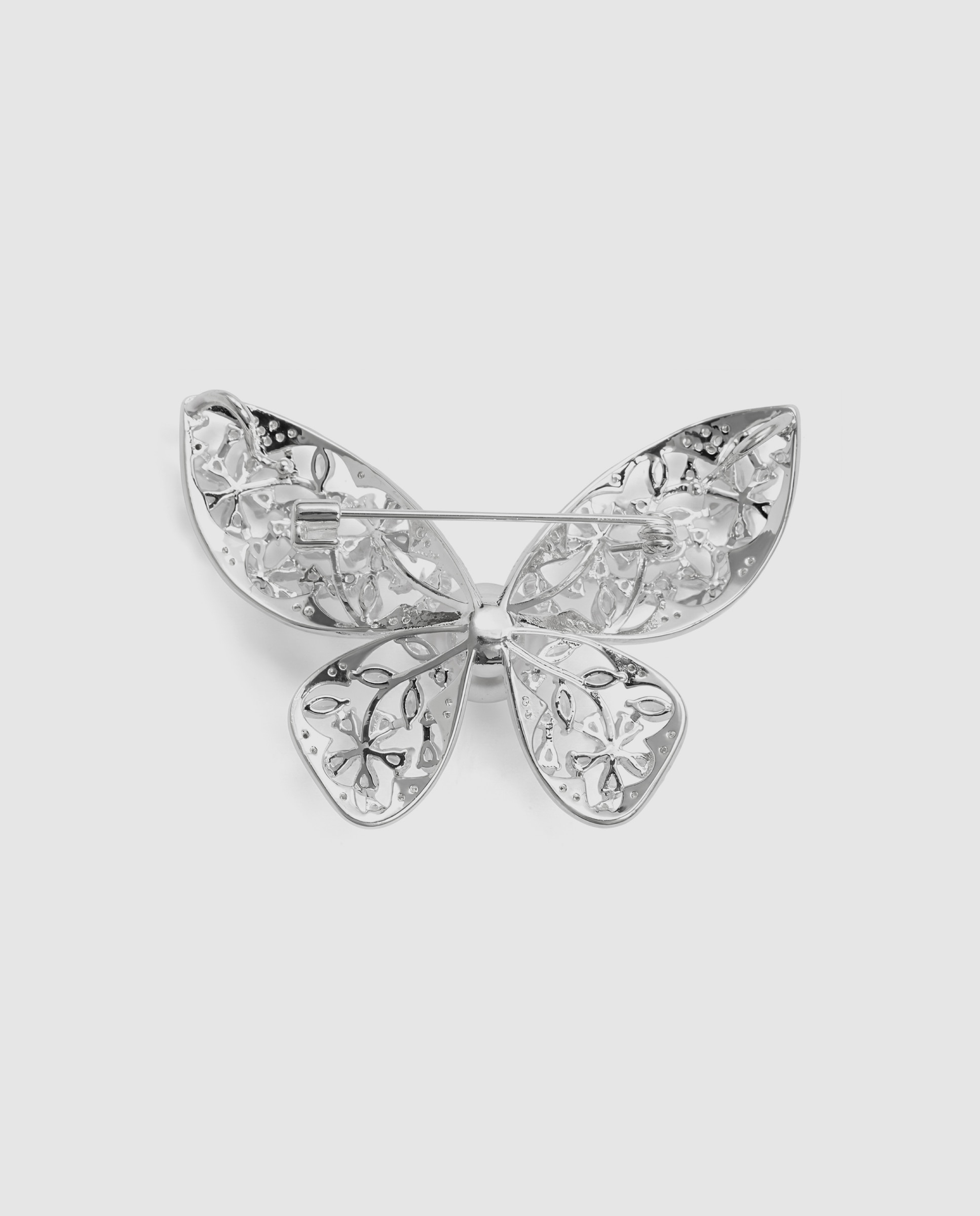 Broe deluxe con perla acabado en rodio - Luxenter - Blanco Blanco-6