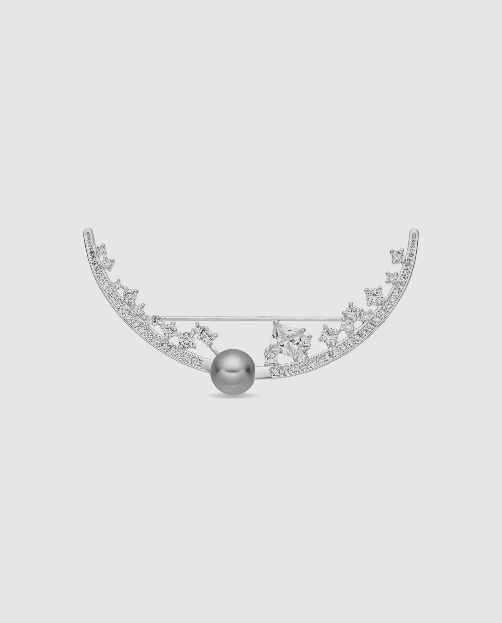 Imagen 0 de Broe deluxe con perla acabado en oro 18k y rodio Blanco