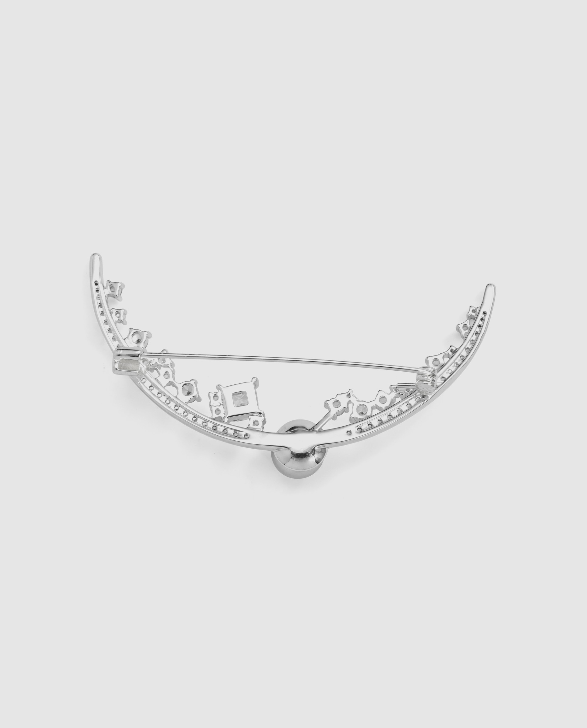 Broe deluxe con perla acabado en oro 18k y rodio - Luxenter - Blanco Blanco-6