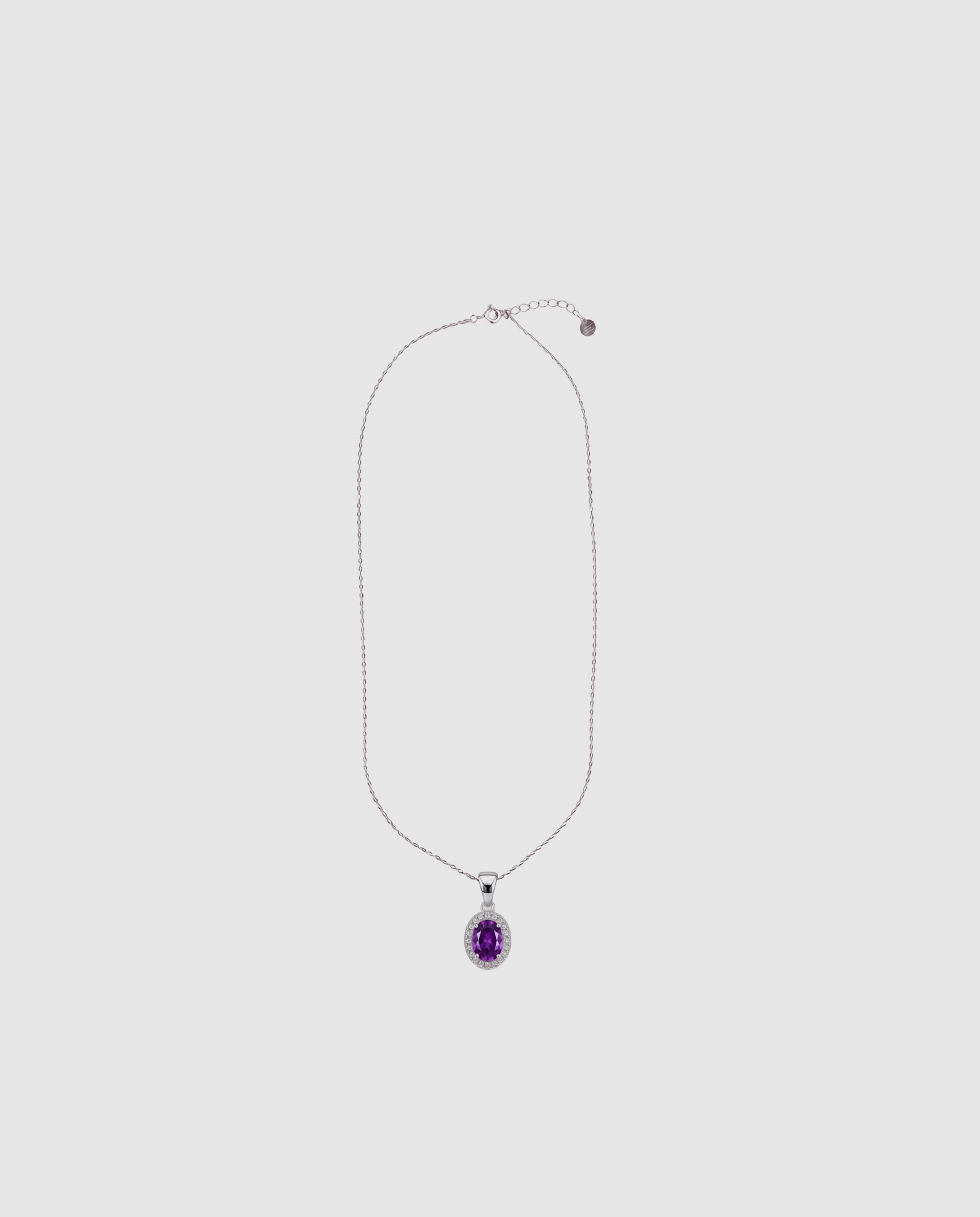 Collar deluxe con circonita amatista acabado en rodio - Luxenter - Morado Morado-3