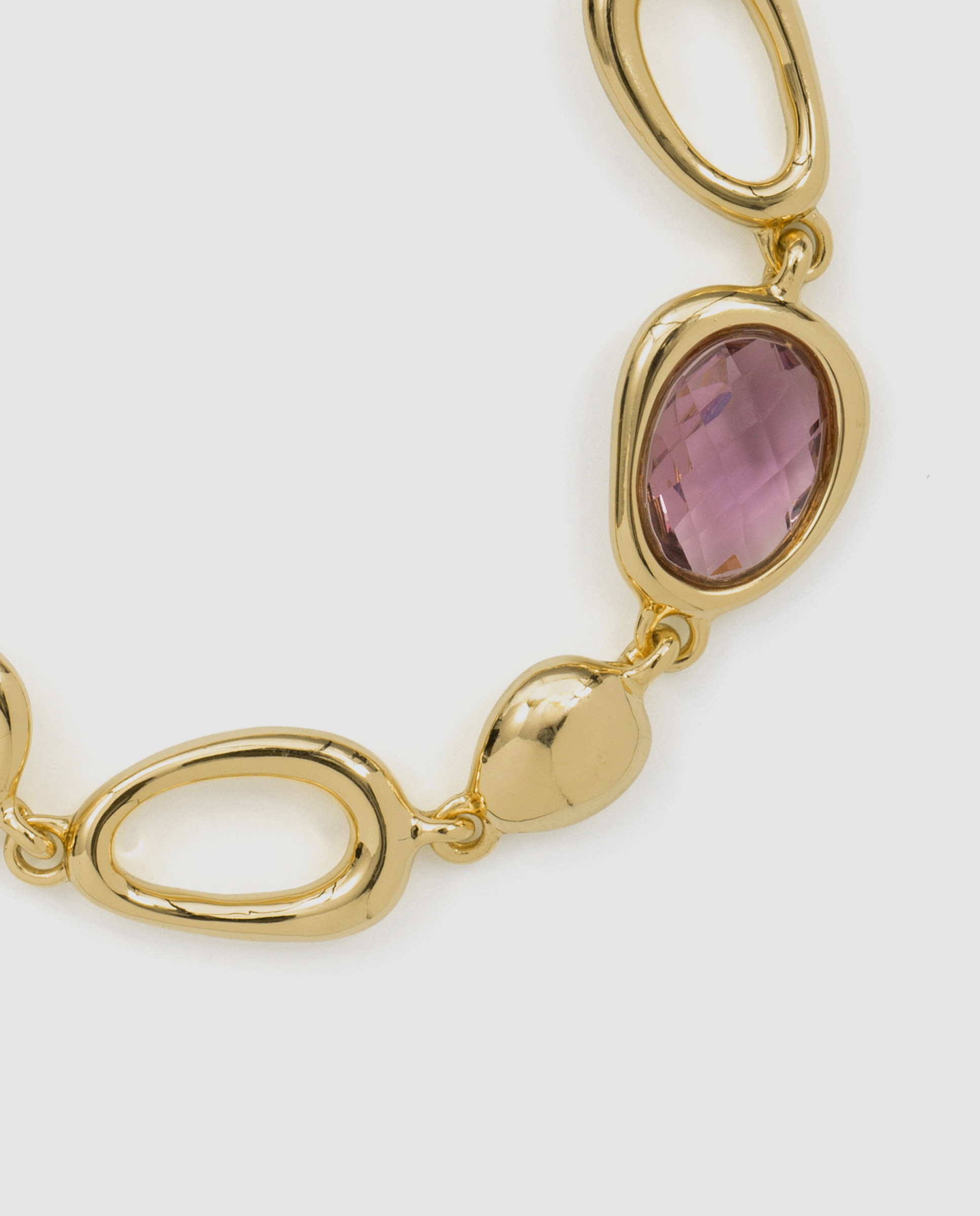 Pulsera con eslabones africa con cristal acabada en oro amarillo de 18k - Luxenter - Multicolor Multicolor-6