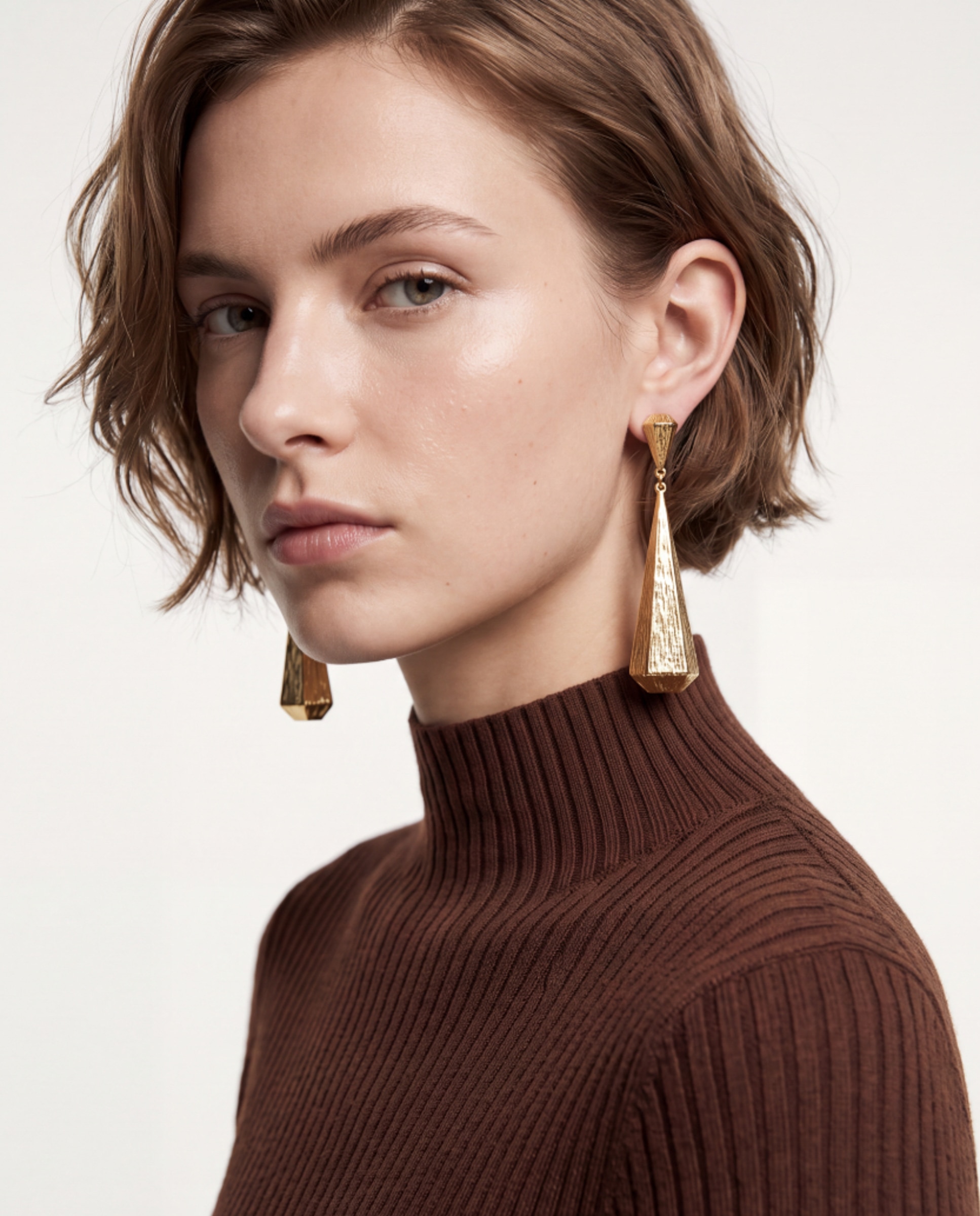 Pendientes africa acabados en oro amarillo de 18k - Luxenter - Dorado Dorado-2