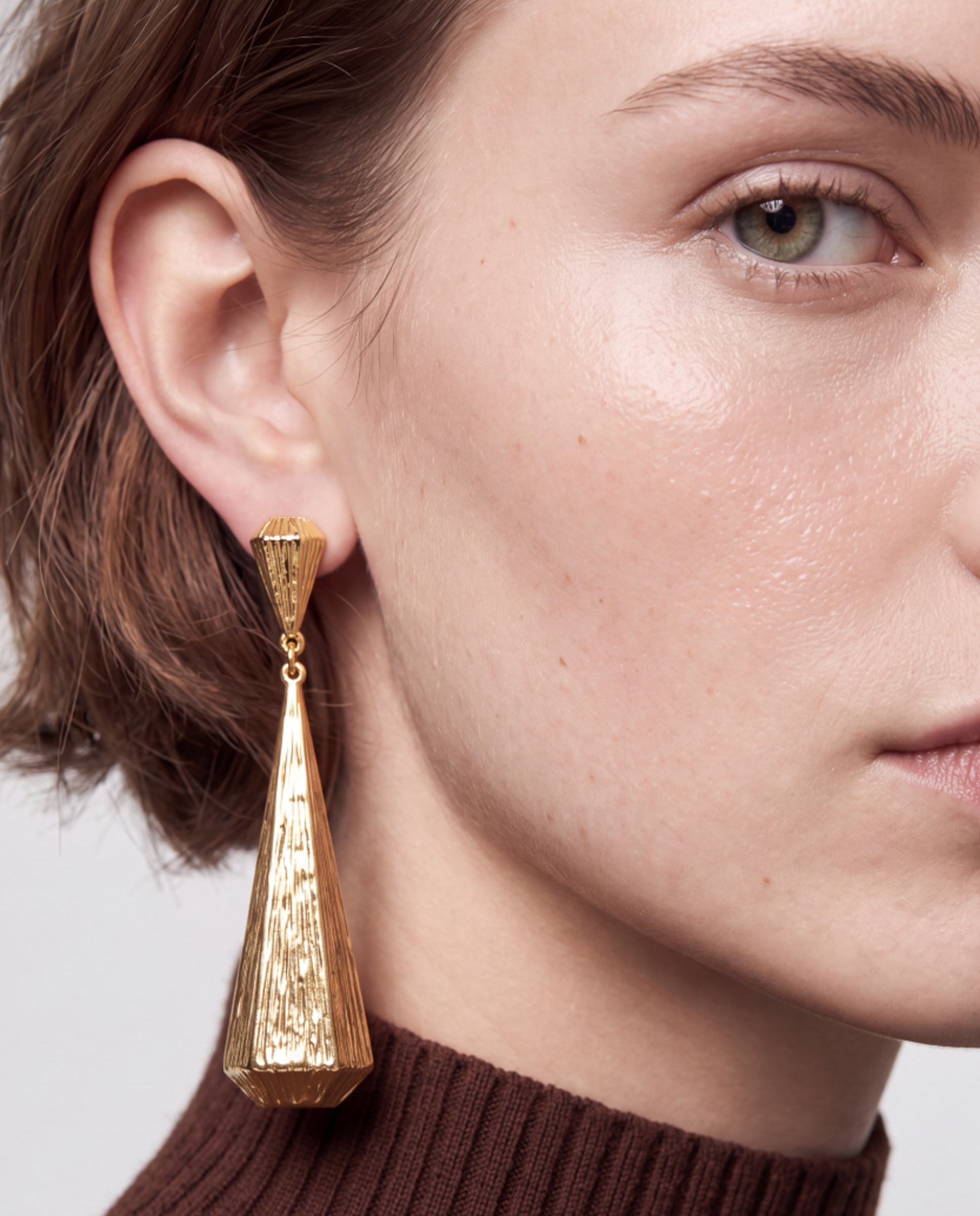 Pendientes africa acabados en oro amarillo de 18k - Luxenter - Dorado Dorado-4