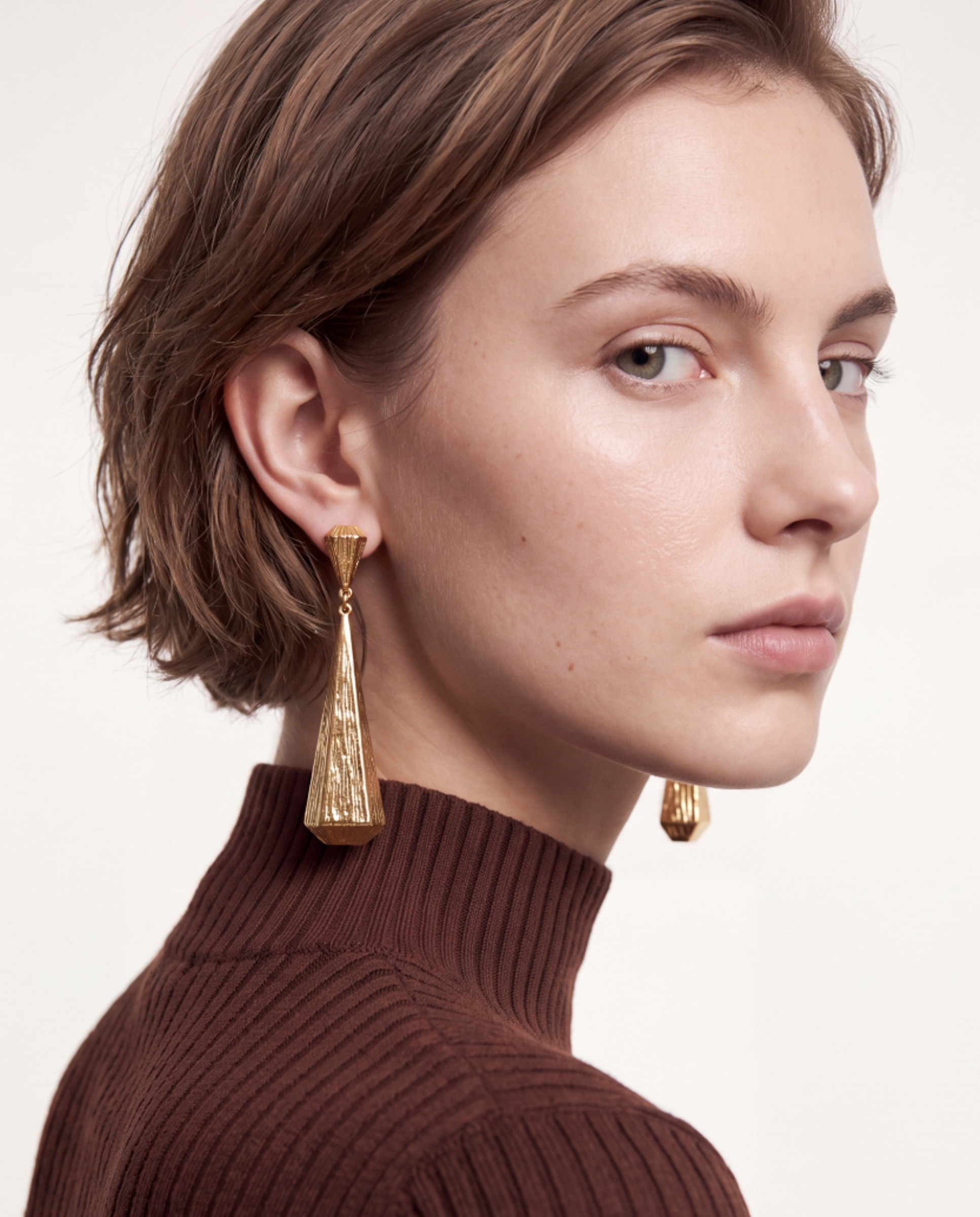 Pendientes africa acabados en oro amarillo de 18k - Luxenter - Dorado Dorado-5