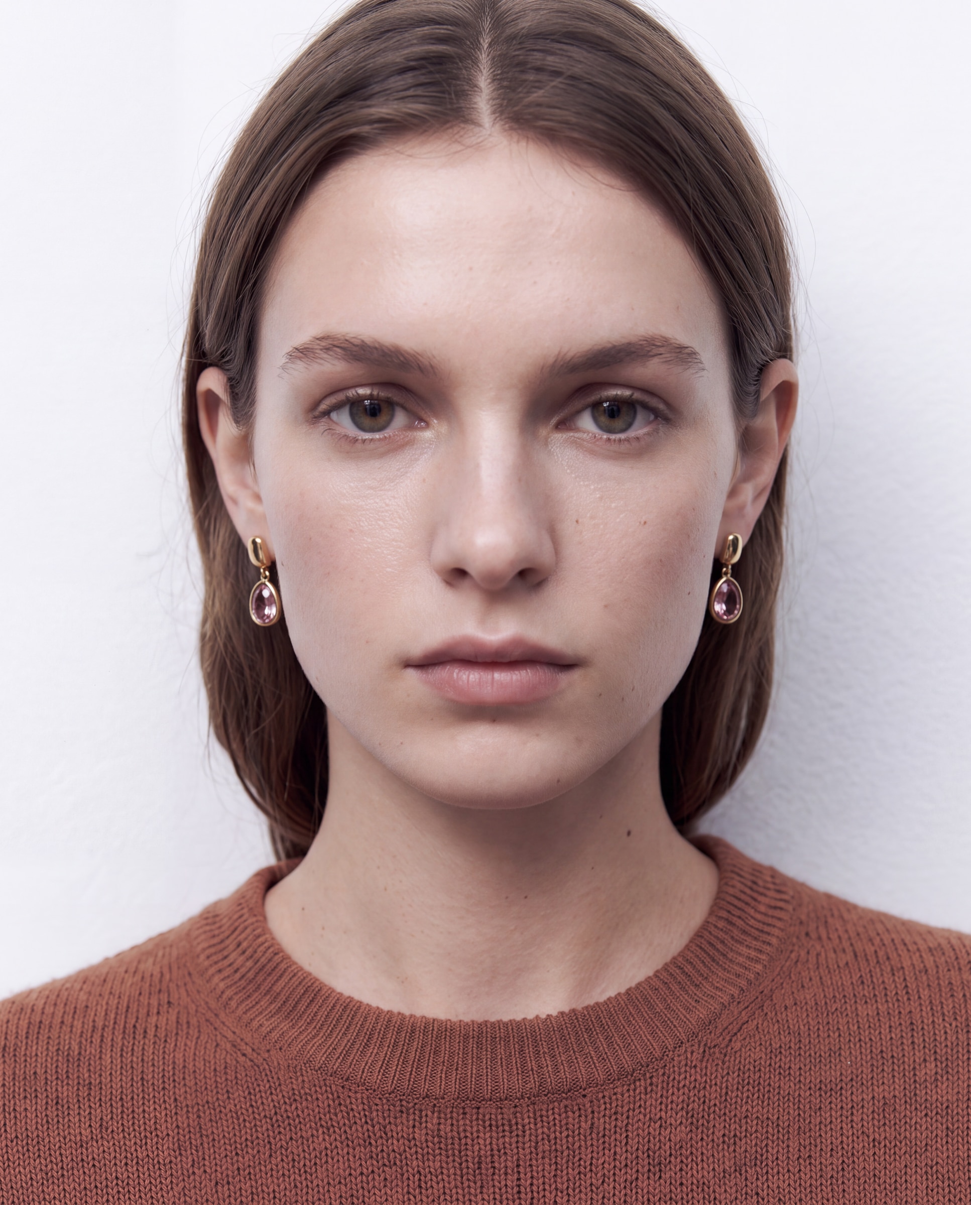 Pendientes africa con cristal acabados en oro amarillo de 18k - Luxenter - Morado Morado-5