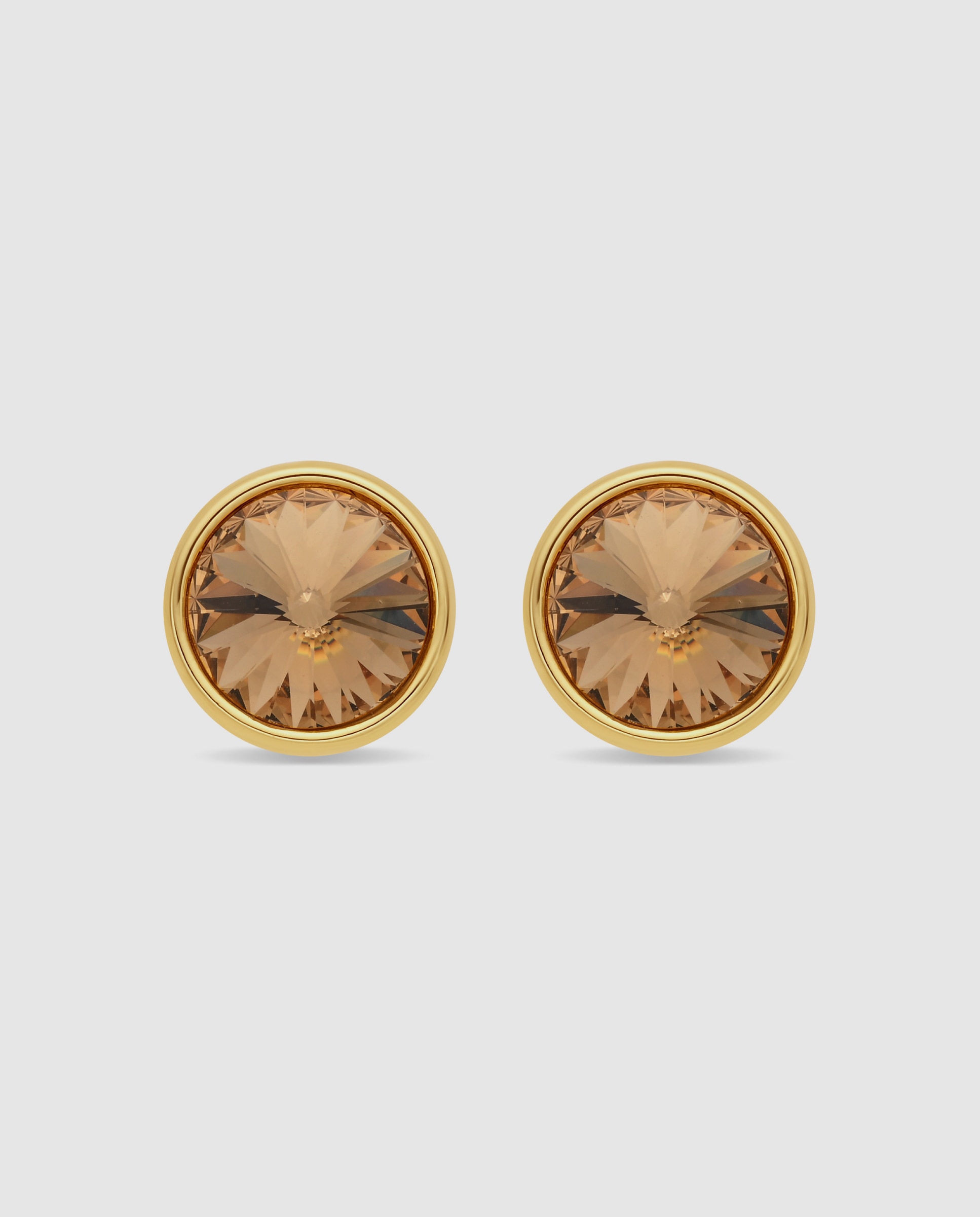 Pendientes africa con cristal acabados en oro amarillo de 18k - Luxenter - Naranja Naranja-1