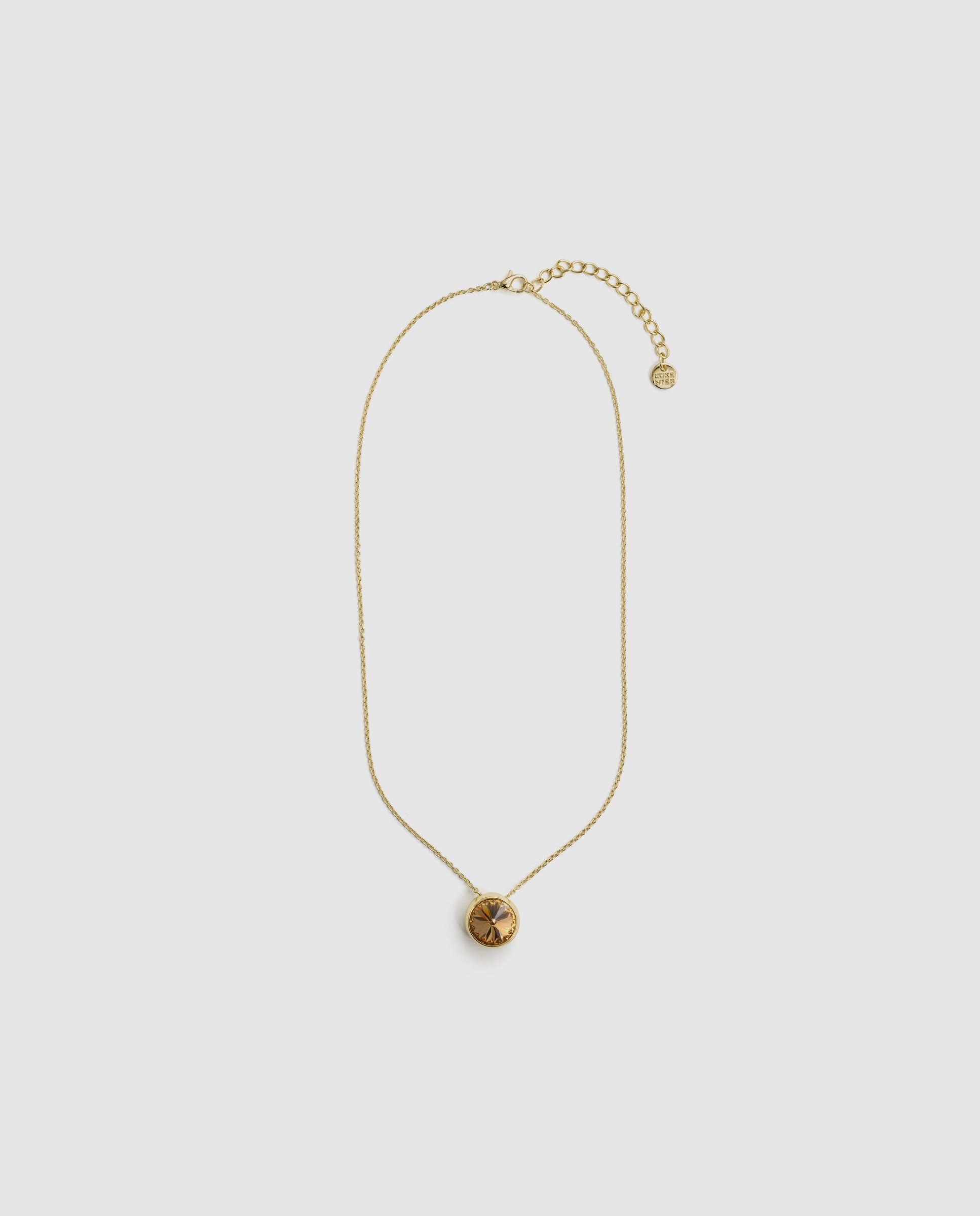 Collar africa con cristal acabado en oro amarillo de 18k - Luxenter - Naranja Naranja-3
