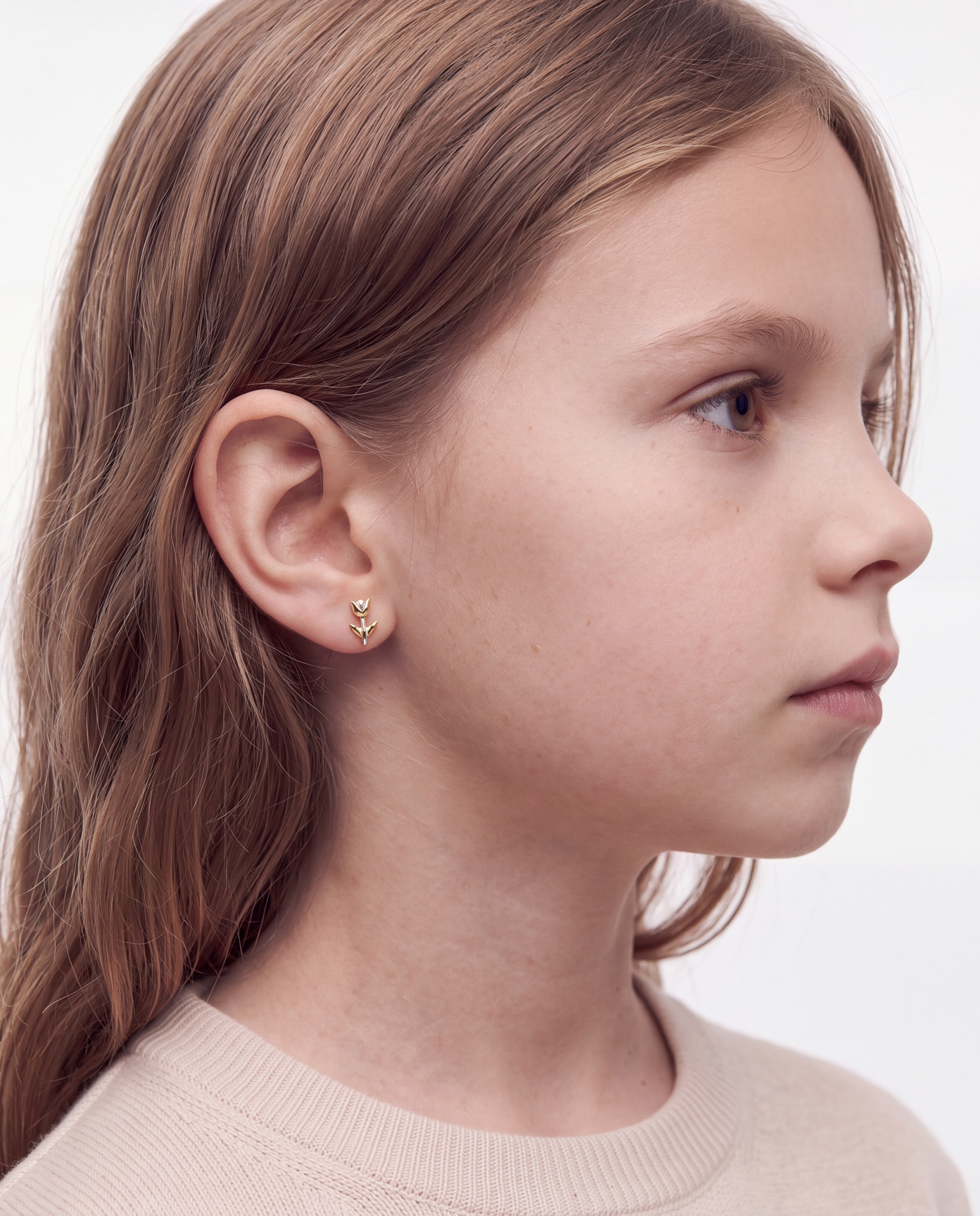 Pendientes kids de plata de ley 925 acabados en oro amarillo 18k y rodio - Luxenter - Multicolor Multicolor-5