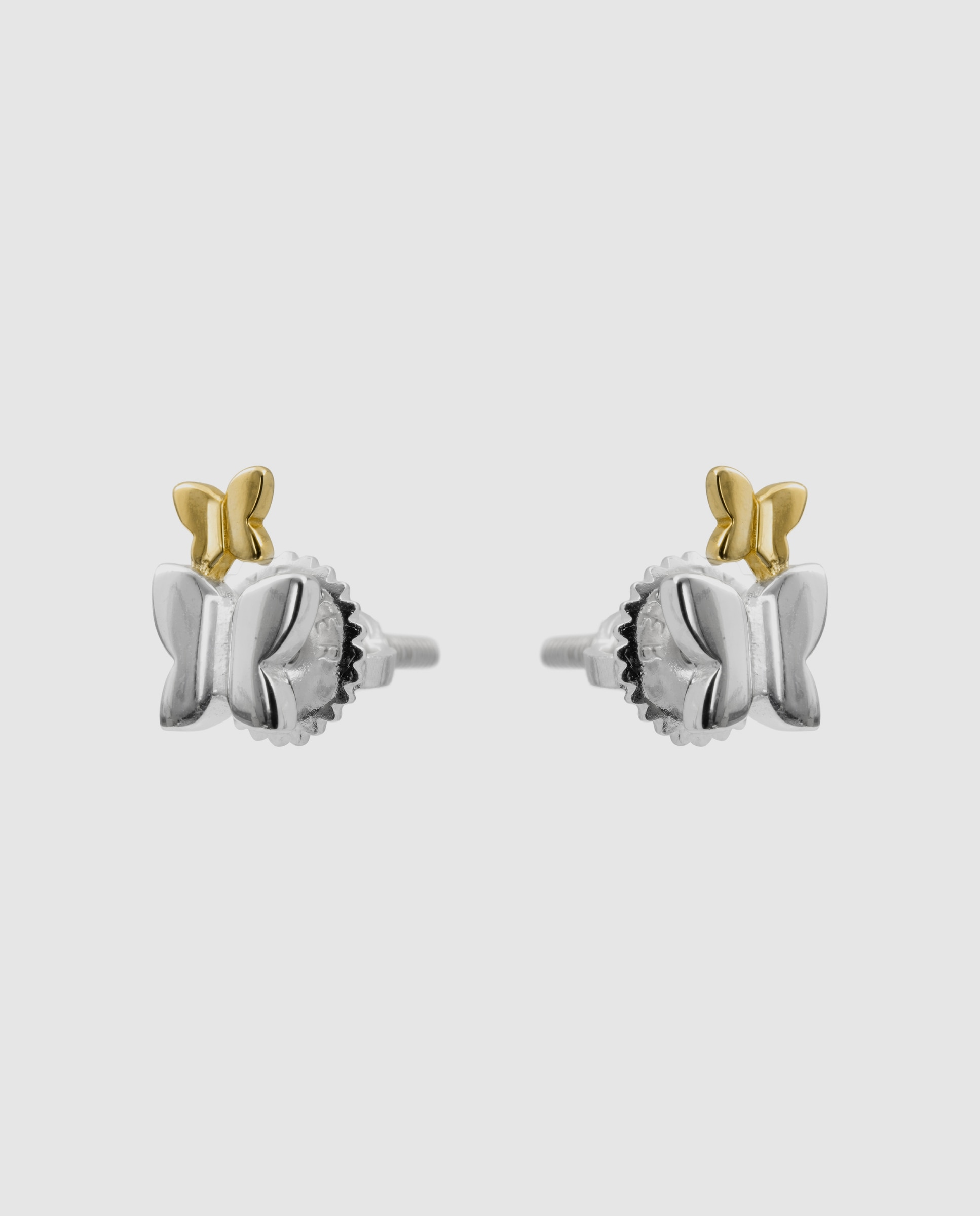 Pendientes kids de plata de ley 925 acabados en oro amarillo 18k y rodio - Luxenter - Multicolor Multicolor-3