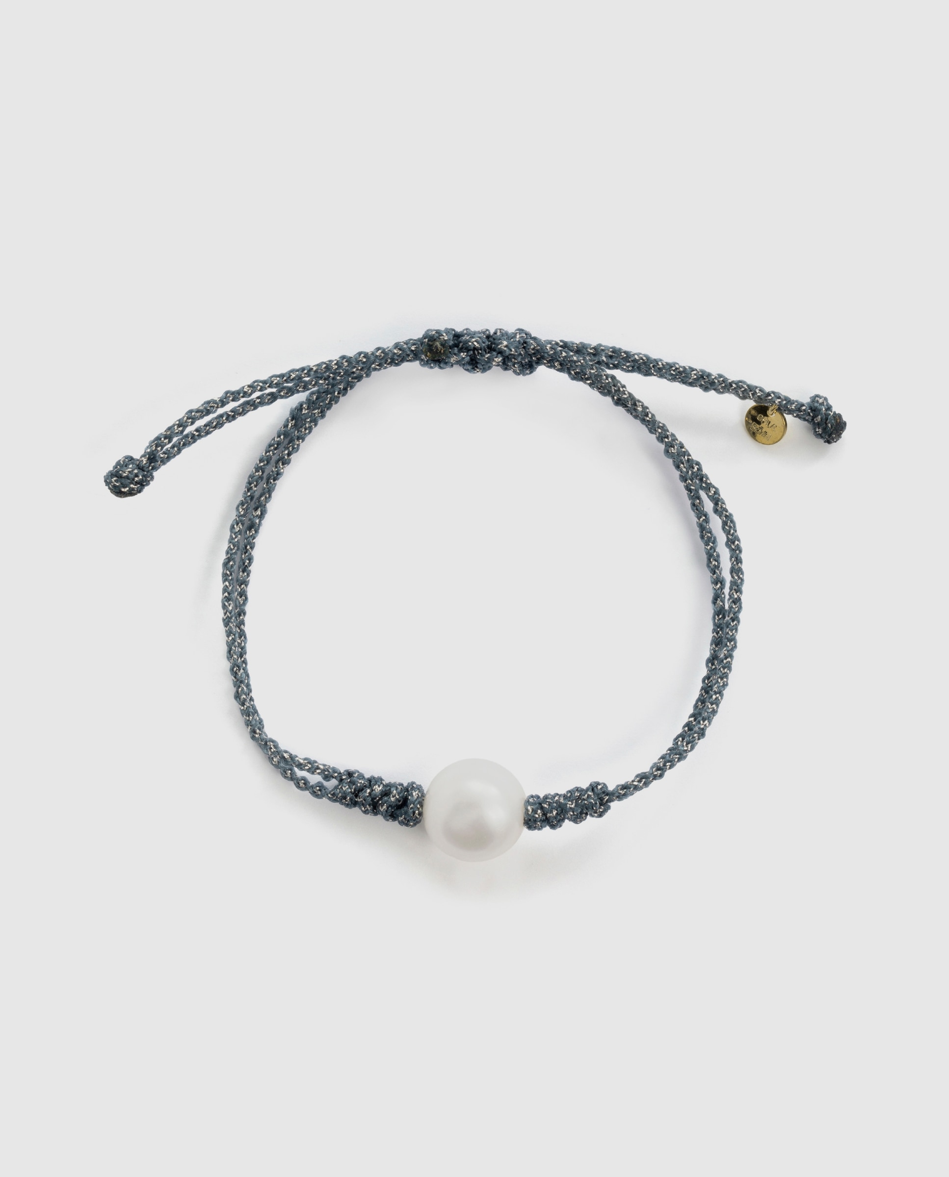 Pulsera africa con algodon acabada en oro de 18k - Luxenter - Azul Azul-3